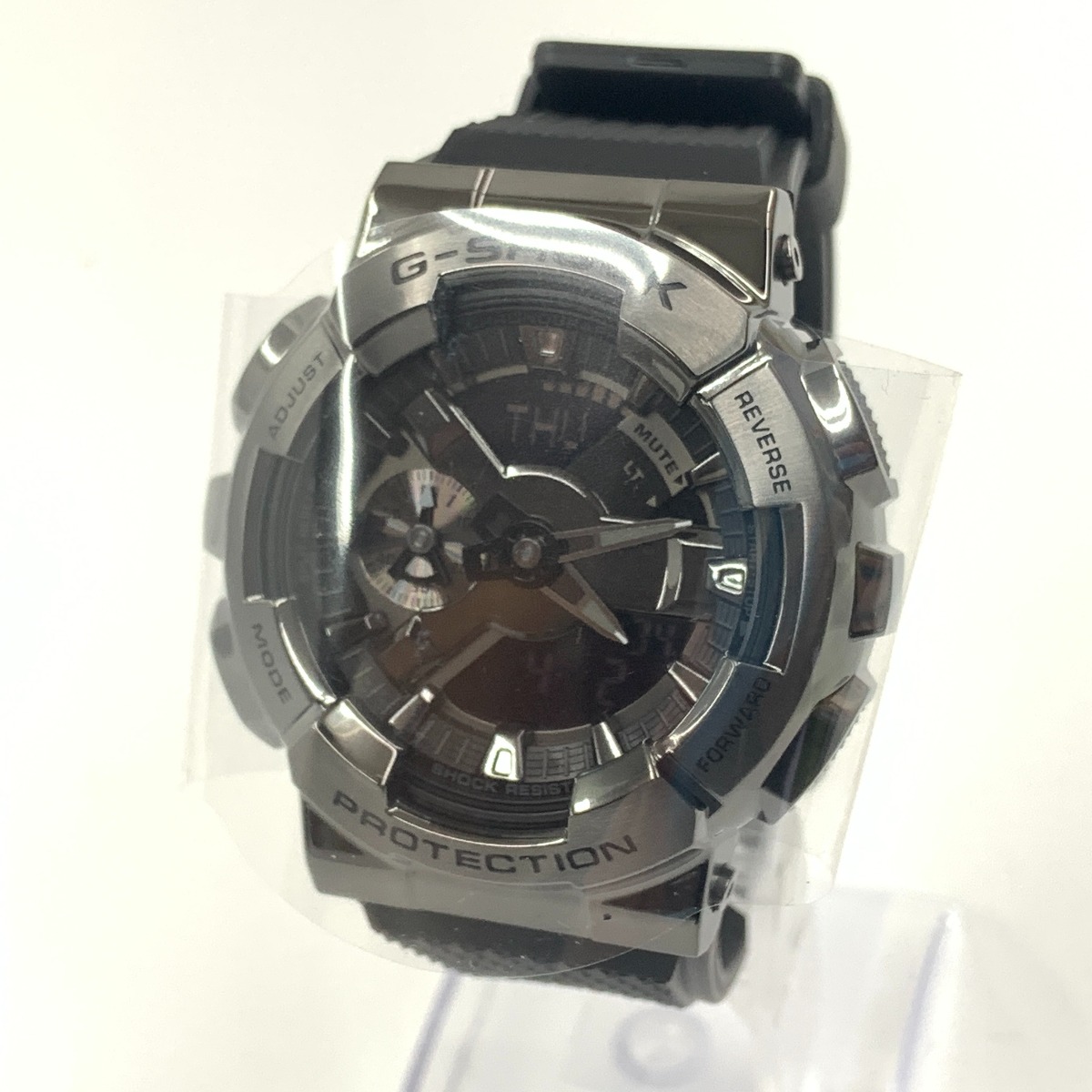 【中古】CASIO カシオ カシオ Gショック 腕時計 クォーツ 腕時計 GM-110BB シルバー x ブラック Sランク