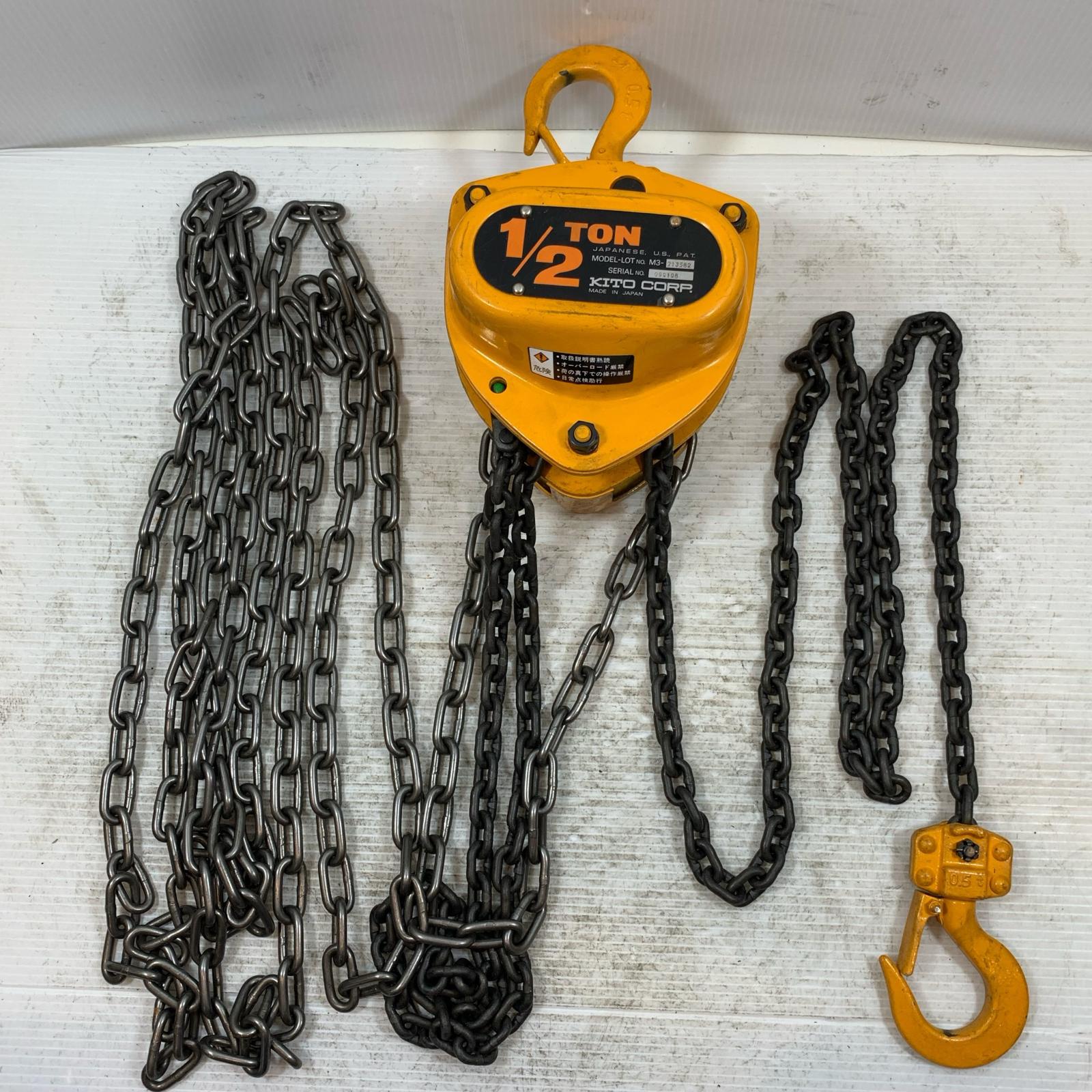 【中古】KITO キトー 物の具かかわり合い装置 チェーン店立ちはだかる M3-213582 オレンジ色 B序列付ける