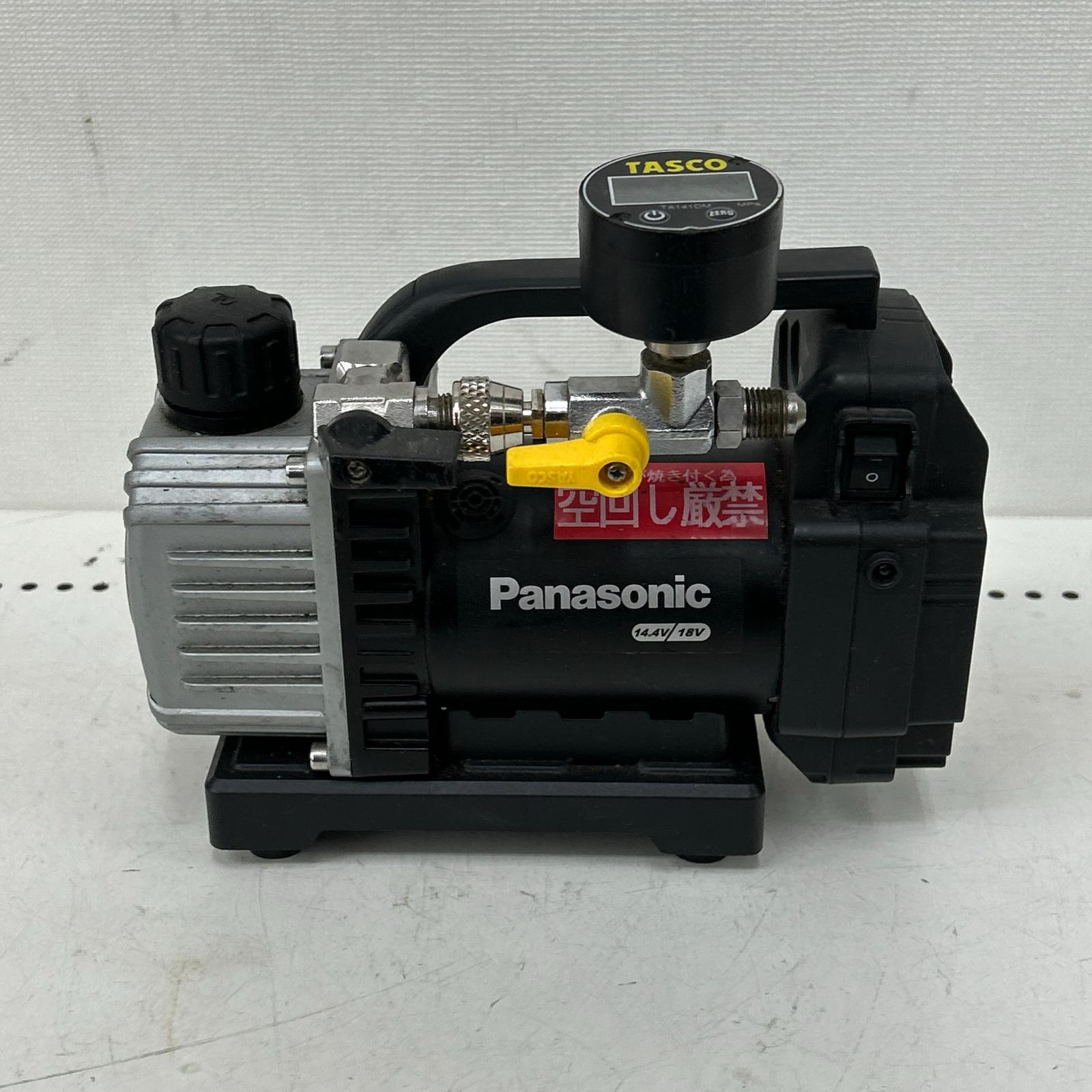 【中古】Panasonic パナソニック 真空ポンプ メーター付き コードレス式 14.4V/18V EZ46A3 ブラック Bランク