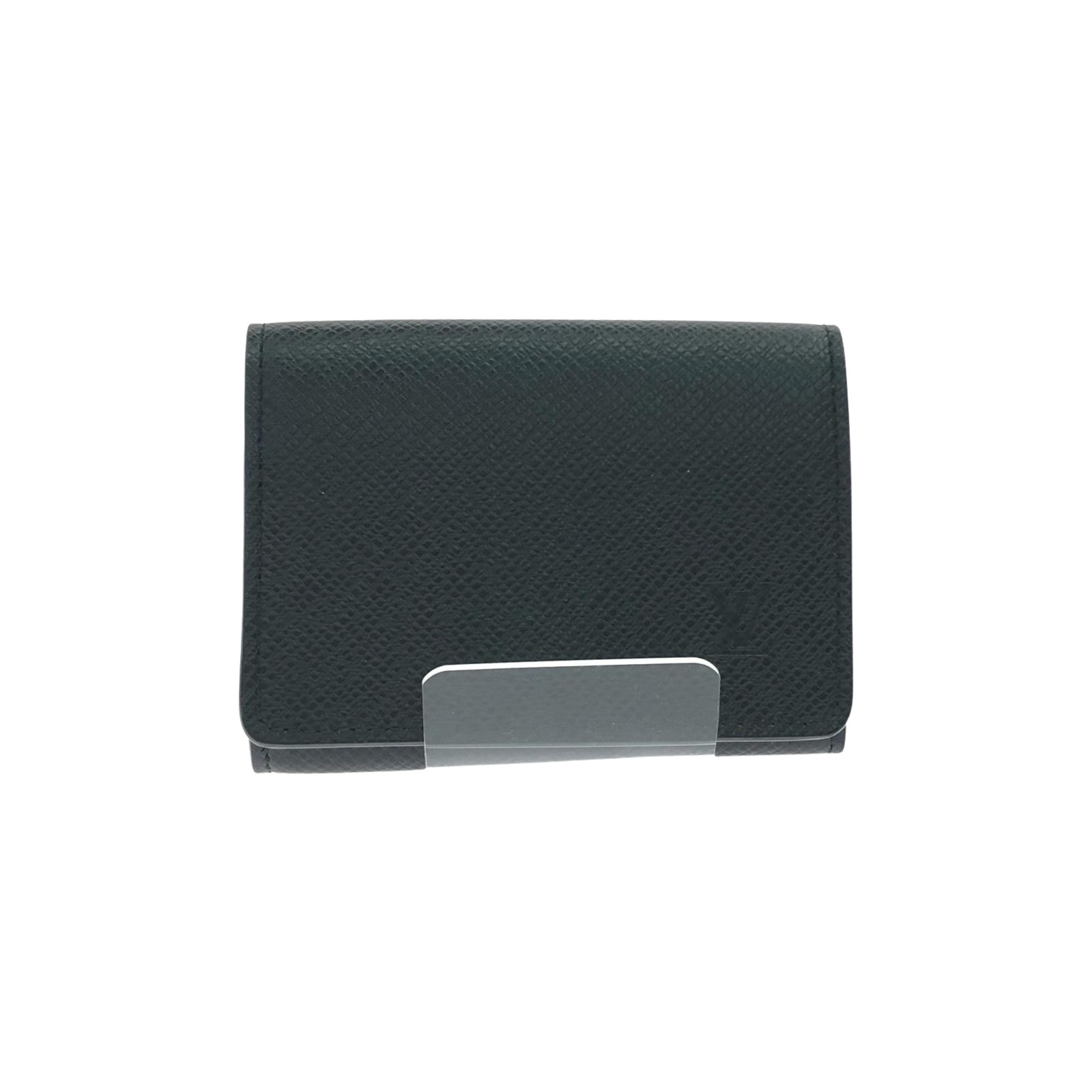【中古】LOUIS VUITTON ルイヴィトン 名刺入れ タイガ アンヴェロップ カルト ドゥ ヴィジット NM イニシャル入 M64595 ノワール Bランク