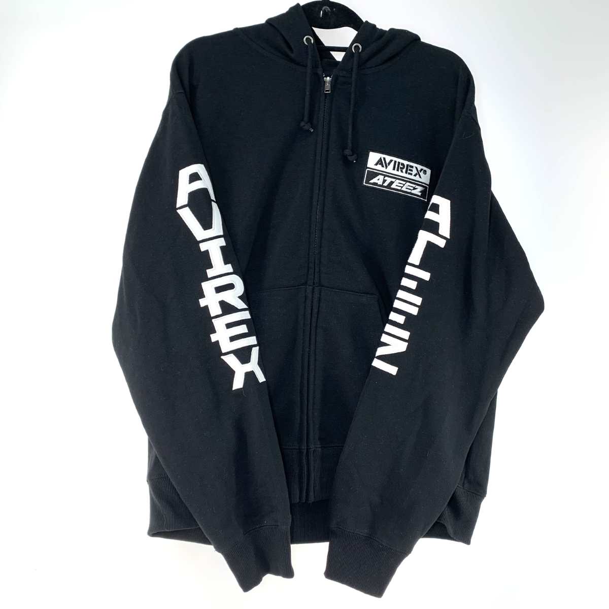【中古】AVIREX アビレックス メンズ ジップパーカーSIZE XL 783-5231012 ブラック Bランク