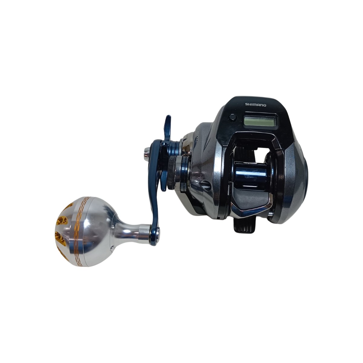 【中古】SHIMANO シマノ 御釣り装具 木管 ベイトリール  03899 グラップラープレミアム151XG 座標軸B 手持ち部分ノッブ社外品 B位置づける