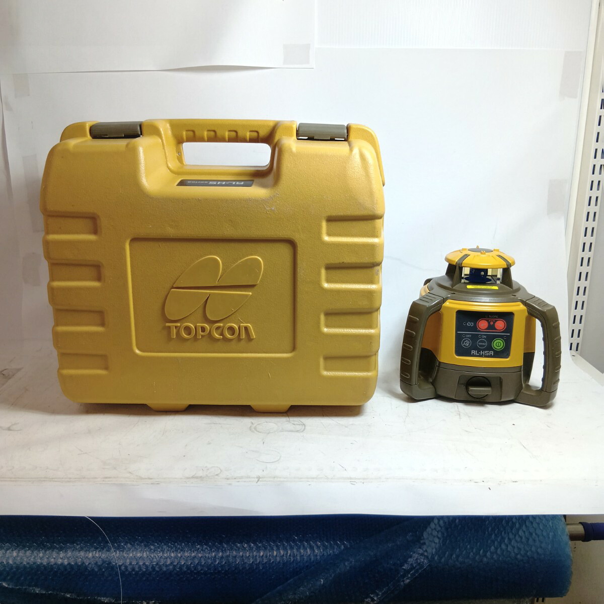 【中古】TOPCON 物の具 レーザ備品 レーザ気泡管水準器器  RL-H5A 黄色 ジャンク品(D) 受信システム 容れもの コードレス式 1P019304 キズ・ヨゴレ有 目盛り調整してません。 D位置づける
