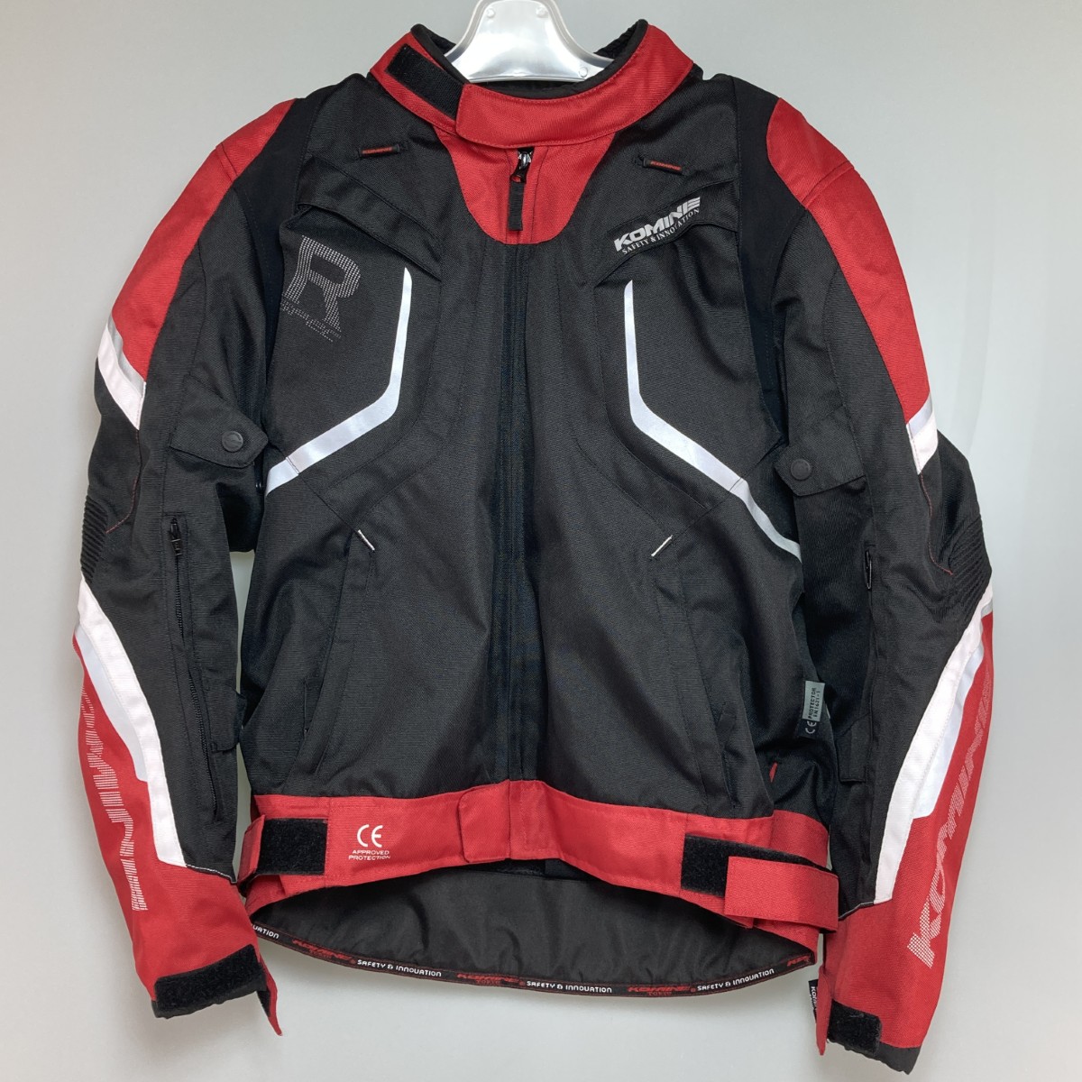 【中古】KOMINE コミネ JK-606 R-Specシステムジャケット サイズL バイクジャケット 07-606 ブラック x レッド Bランク