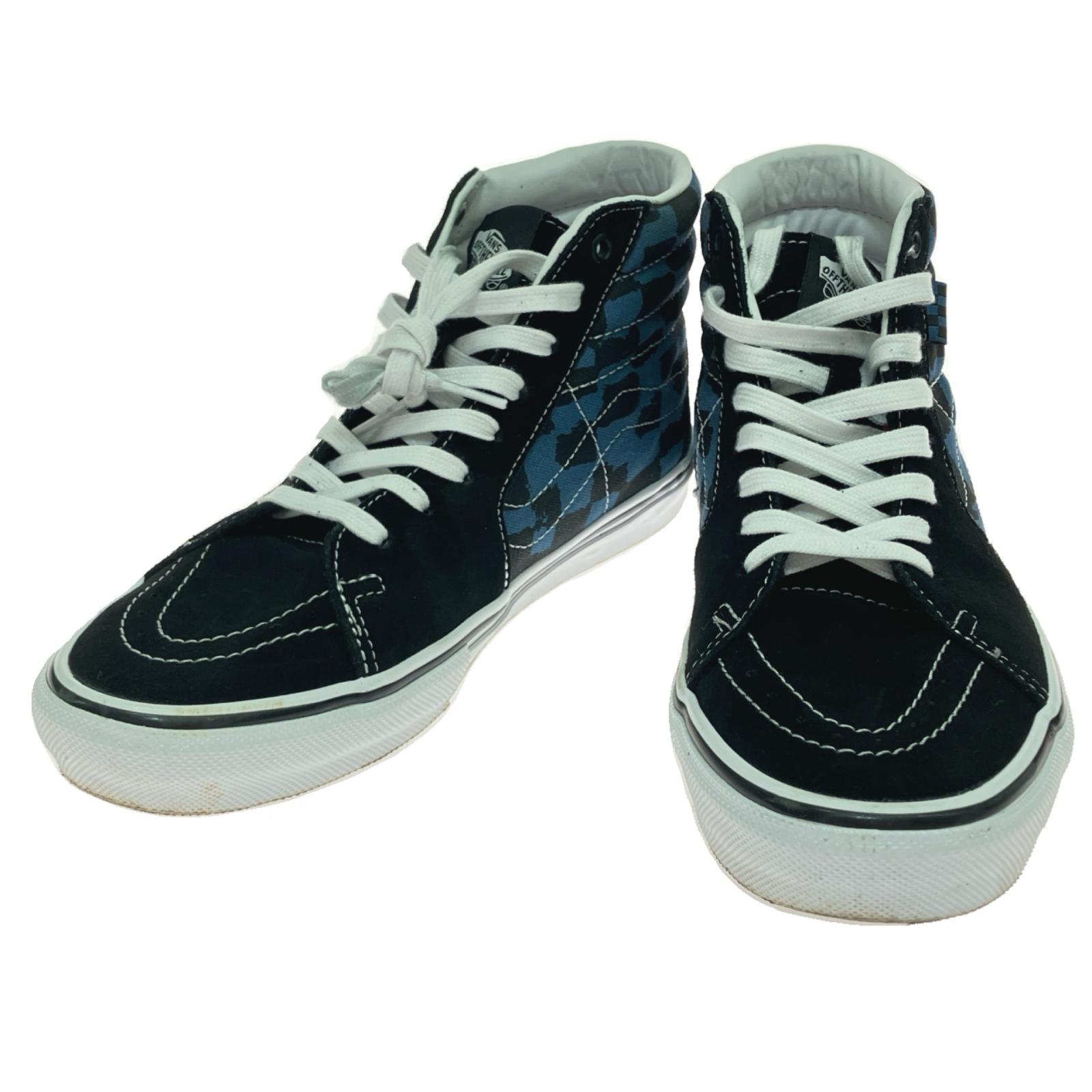 【中古】VANS×KROOKED ニューバランス×クルキッド ハイカットスニーカー 27.5cm ブラック Aランク
