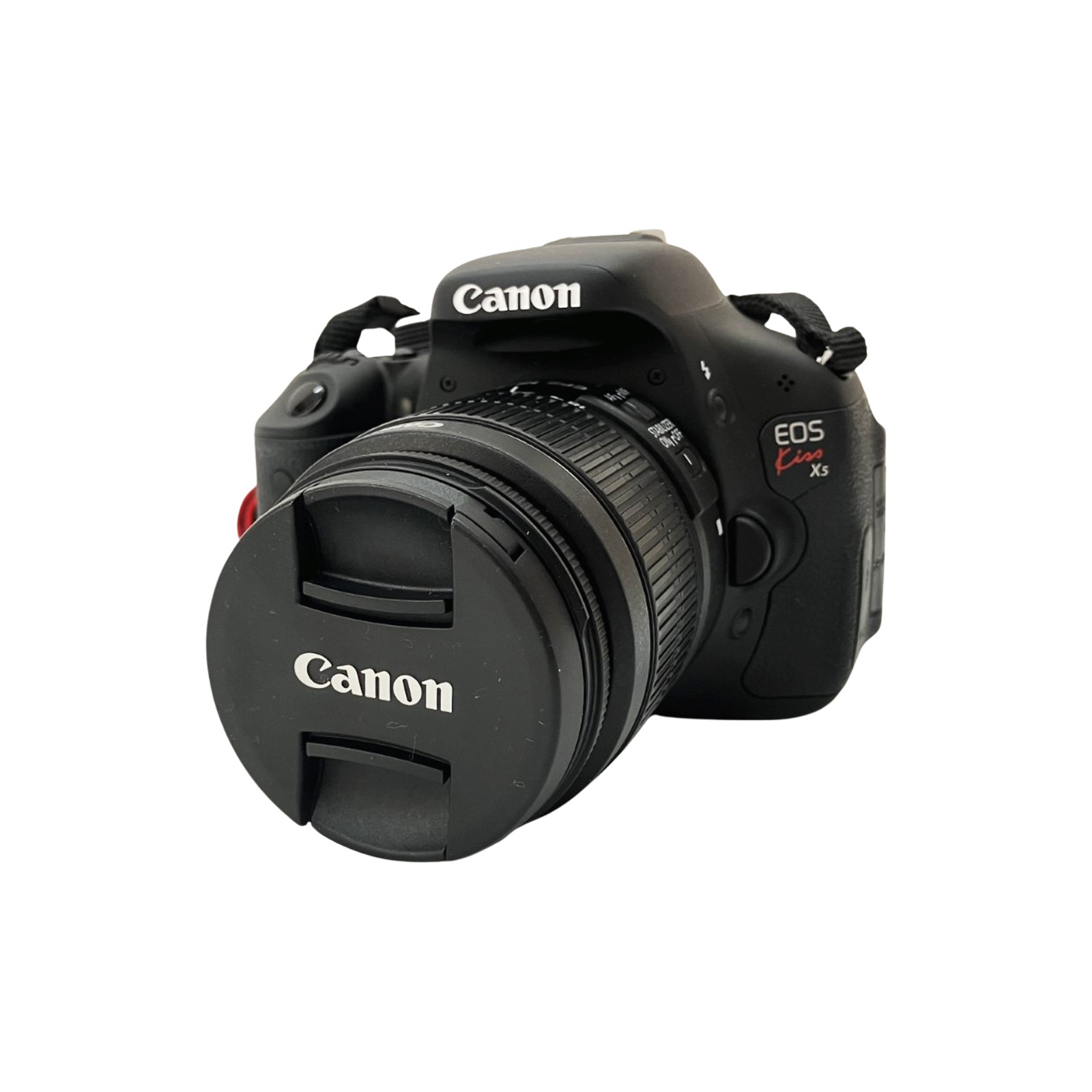 【中古】CANON 加農砲 EOS Kiss X5 水晶体書き割り 18-55粍 f3.5-5.6 EF-S 一眼一眼レフ写真機 B序列付ける