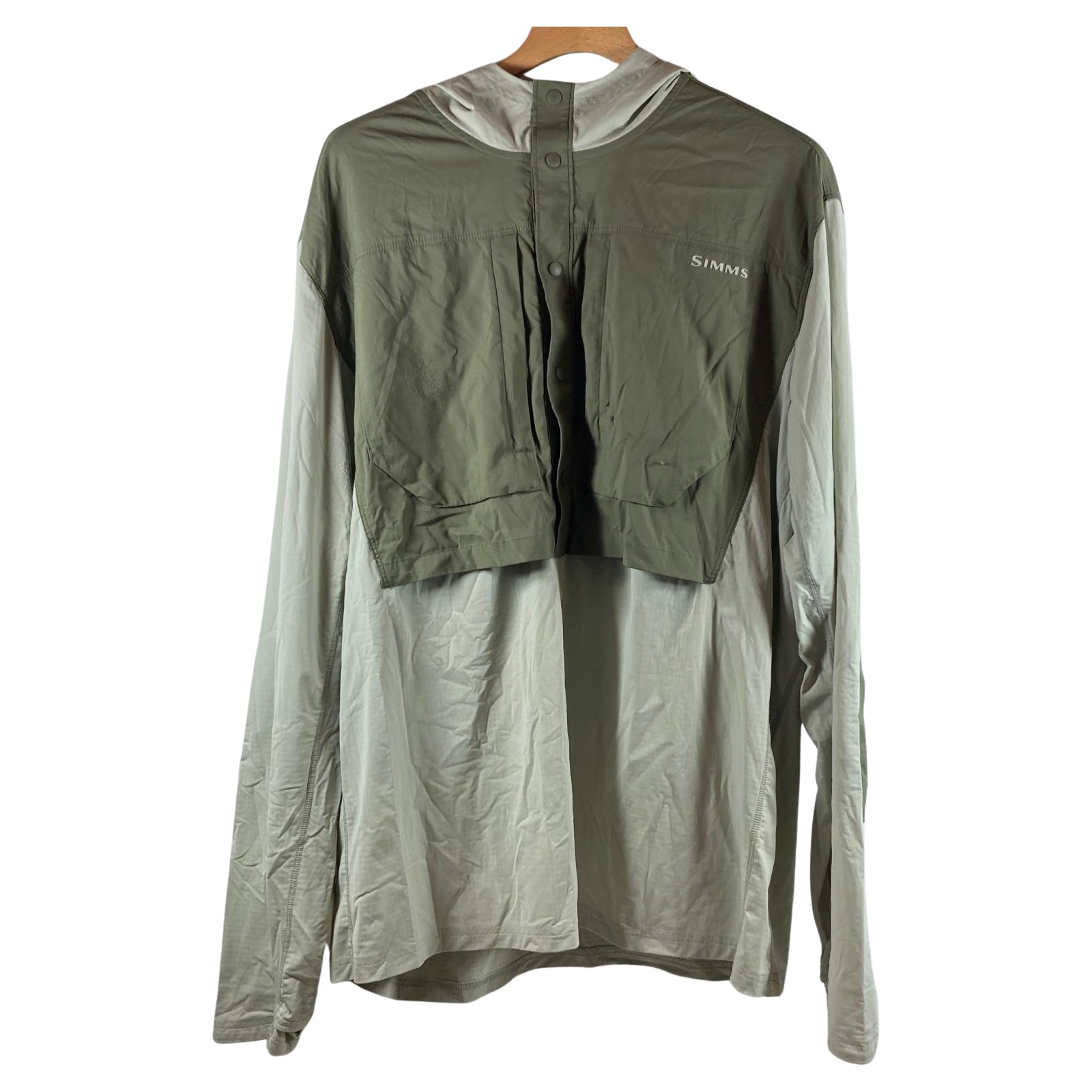 【中古】SIMMS フィッシングウェア SIZE XL オリーブ ラティテュード バイコンプ パーカー オリーブ Bランク