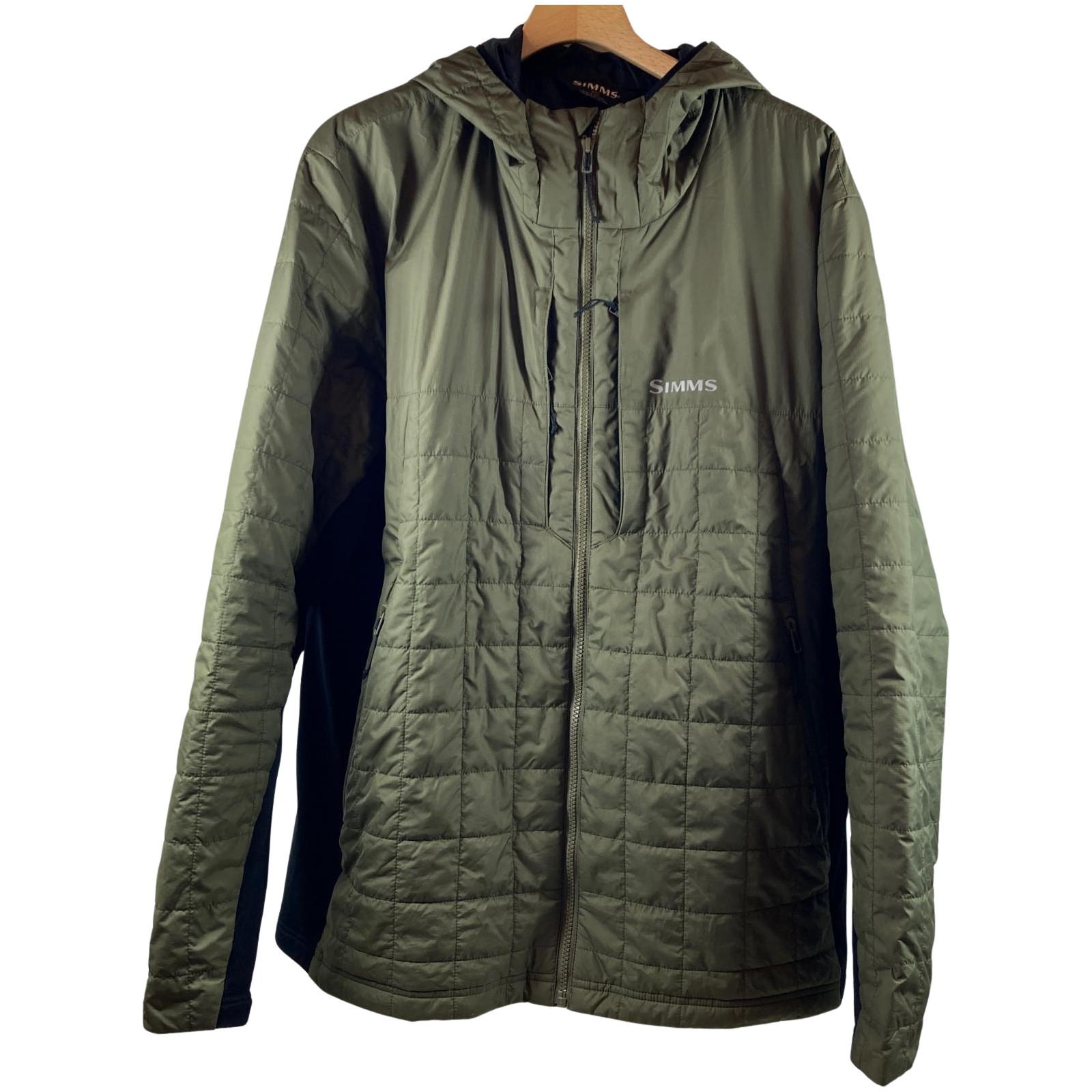 【中古】SIMMS フィッシングジャケット  SIZE XL オリーブ フォールランハイブリッドフーディー オリーブ Aランク