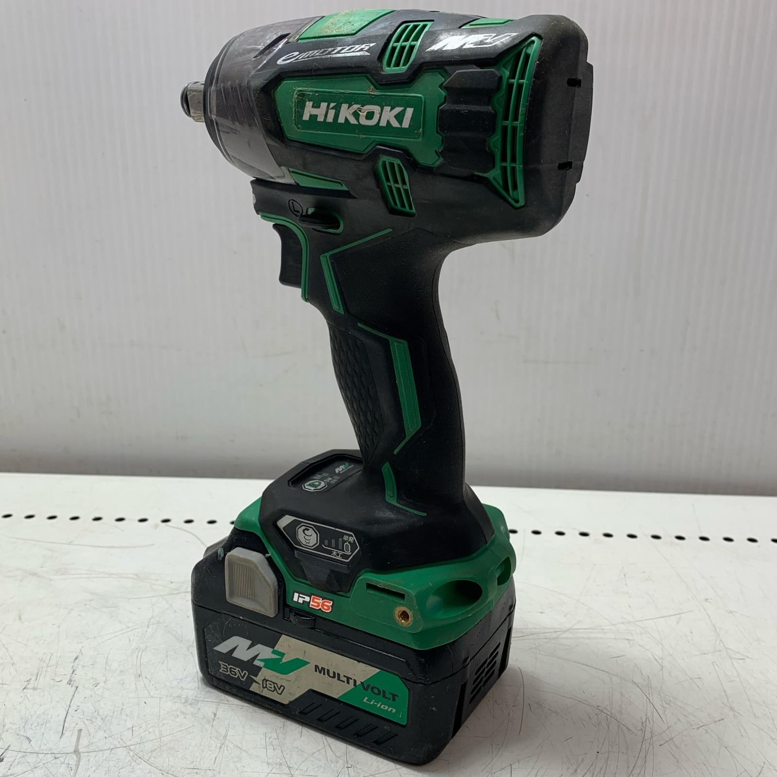 【中古】HiKOKI ハイコーキ コードレスインパクトレンチ WR36DC グリーン Cランク
