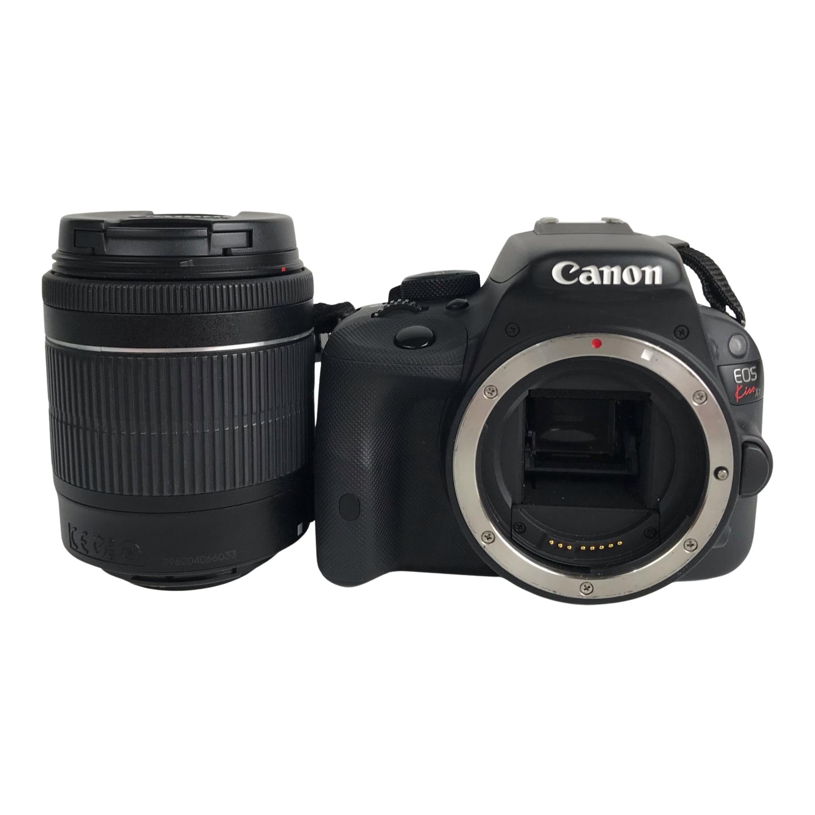 【中古】CANON 加農砲 EOS Kiss X7 デジタル一眼一眼レフ写真機 水晶体EF-S 18-55粍 B序列付ける