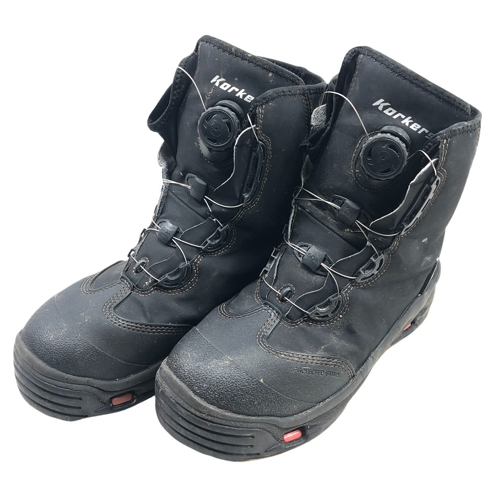 【中古】korkers コーカーズ ウェーディングシューズ デビルズキャニオン FB4110 28珊 黒いこと 黒いこと B位置づける