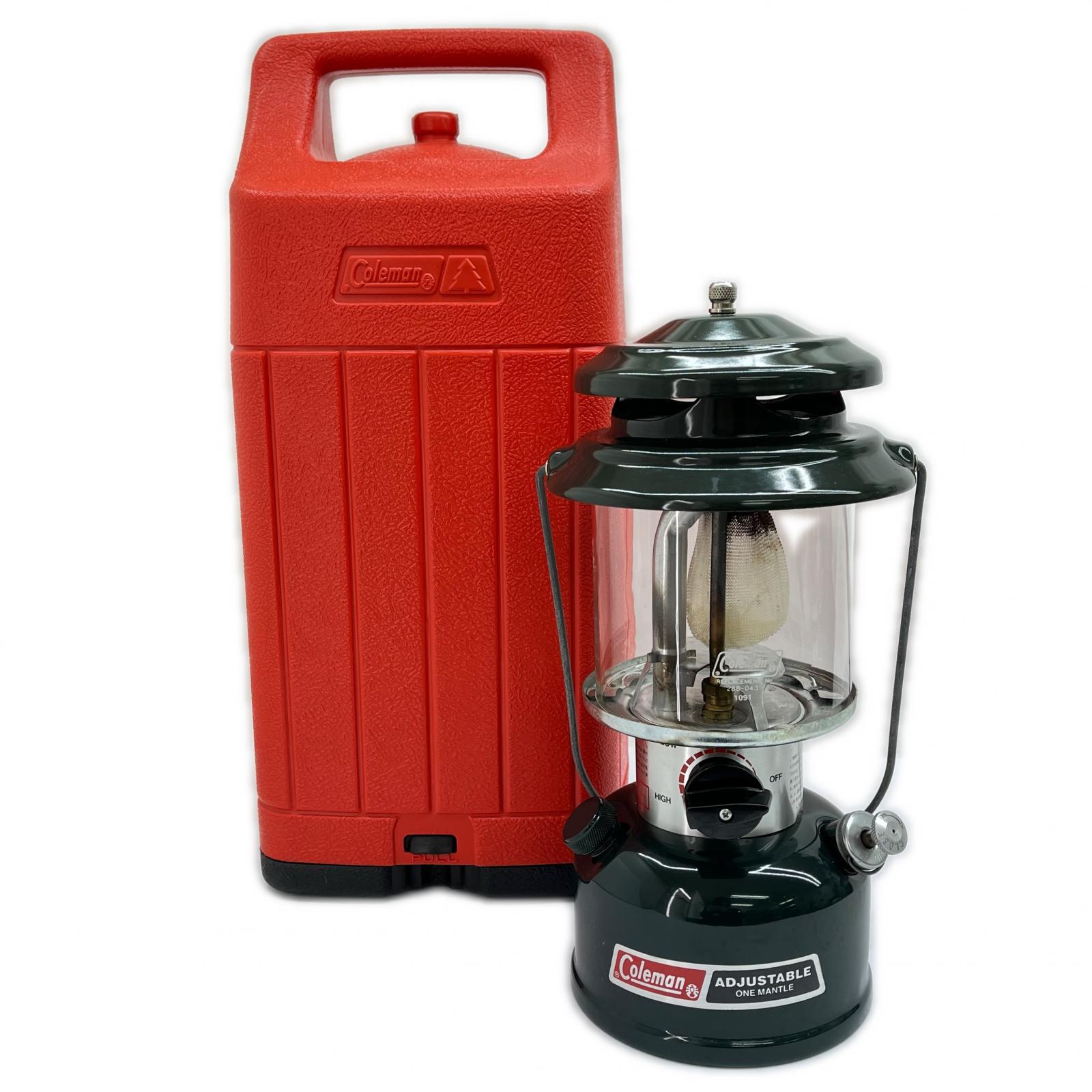 【中古】Coleman 電話を掛けるマン 揮発油提灯 生み出すこと年月日1991年5月 別手合い入れもの付 286・288 緑であること B価値づける