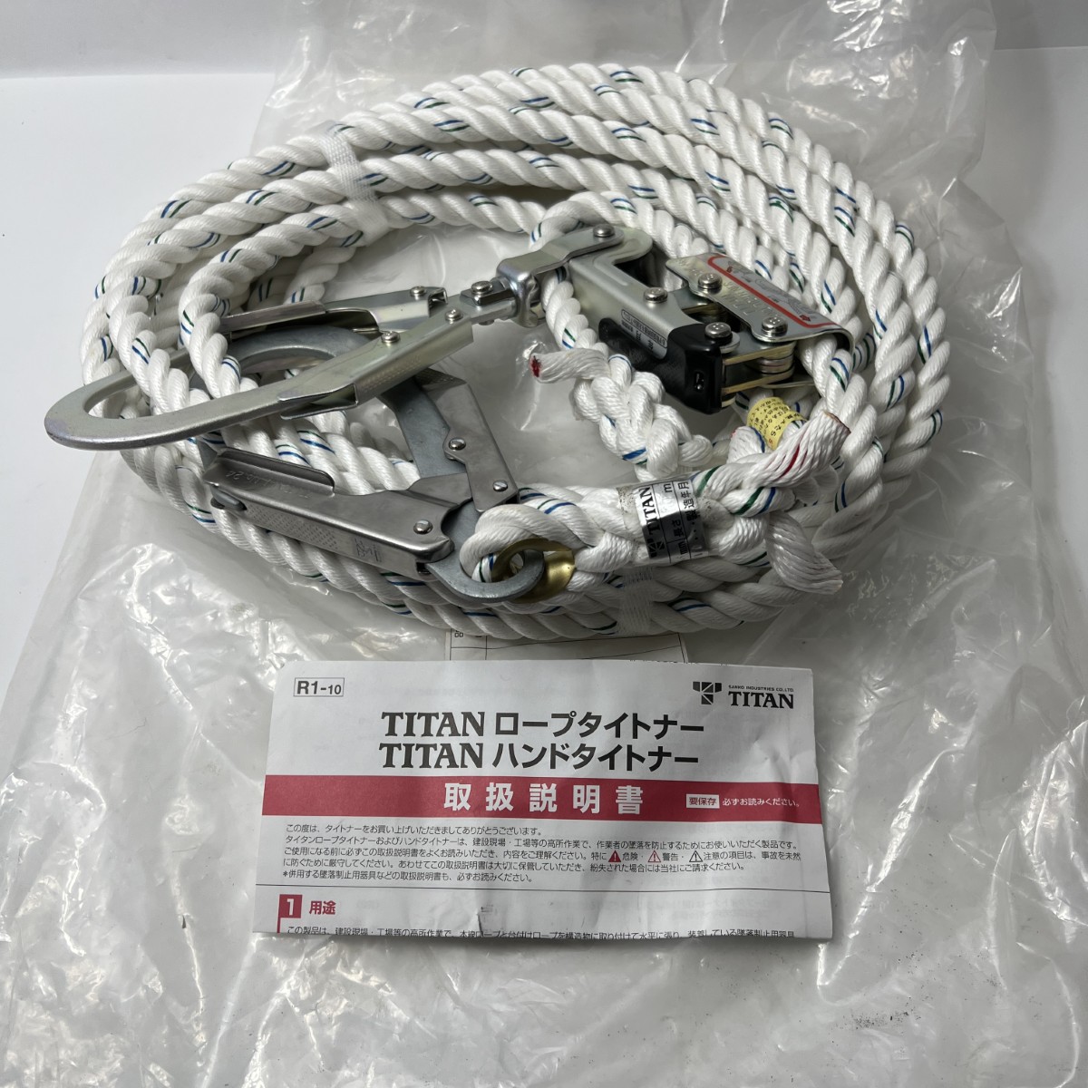 【中古】TITAN ハンドタイトナー 気泡管水準器親綱引き締める器 10m HT-10m S位置づける