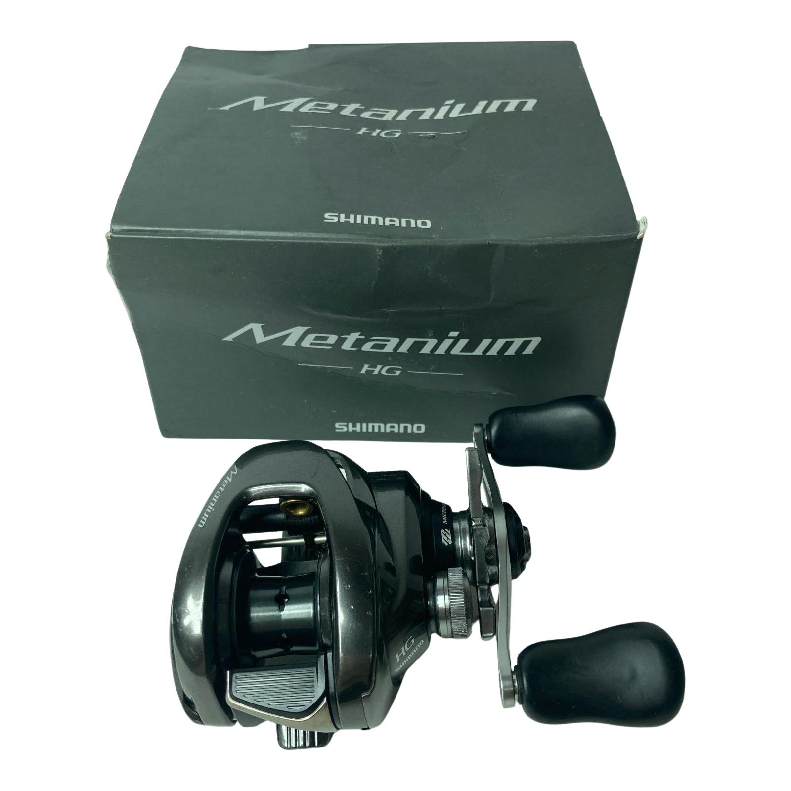 【中古】SHIMANO シマノ ベイトリール 20メタ軽銀HG RH 04114 外箱付 B位置づける