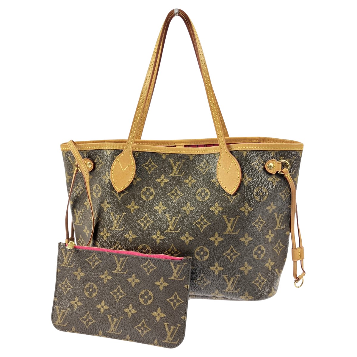 【エントリーポイント10倍|7/19 20:00-7/26 1:59】【送料無料】【中古】LOUIS VUITTON ルイヴィトン モノグラム ネヴァーフルPM M41245 ブラウン Bランク|リサイクルビッグバン店