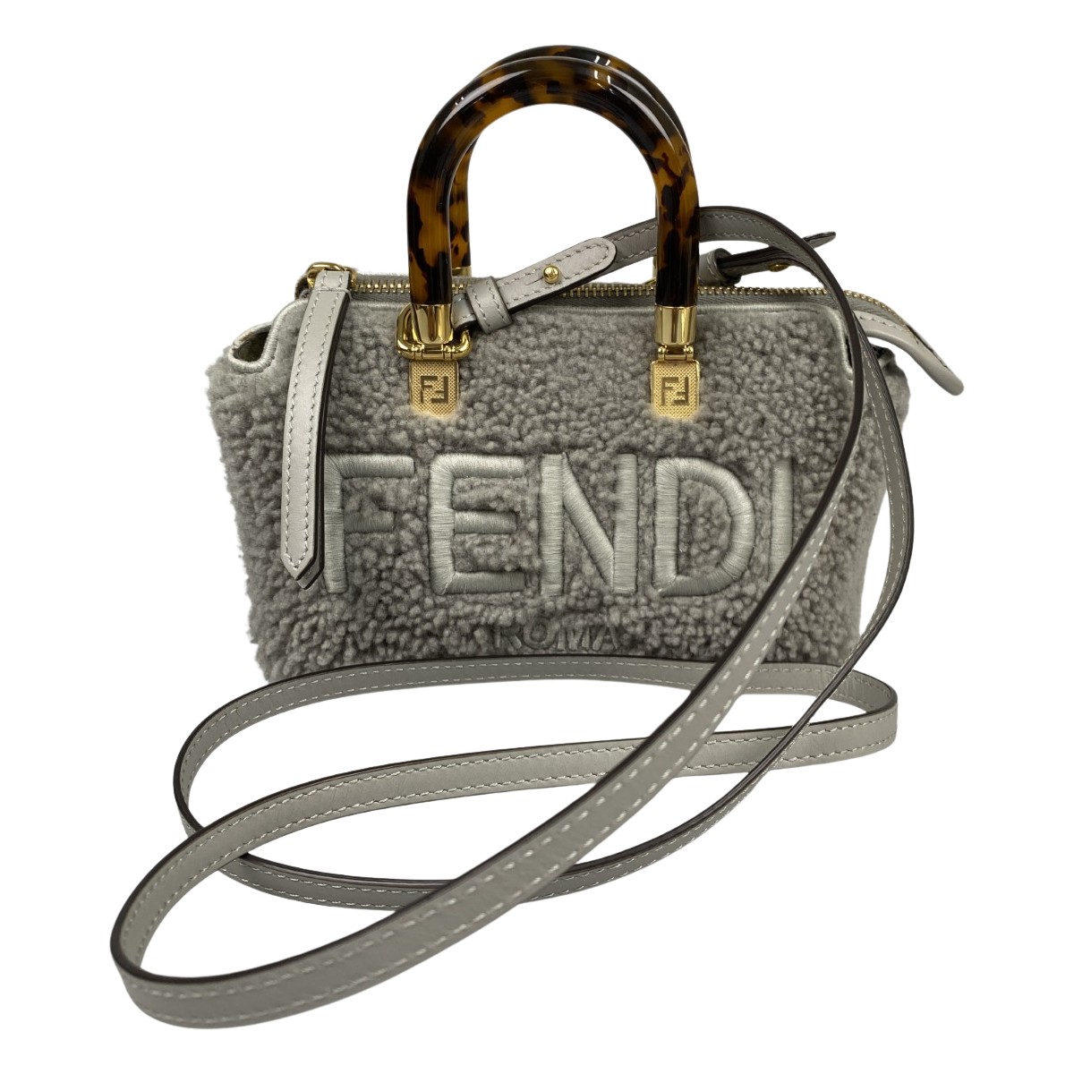 【中古】FENDI フェンディ バイザウェイ ミニ 2Wayショルダーバッグ  8BS067 ALP2 薄墨色 B位置づける