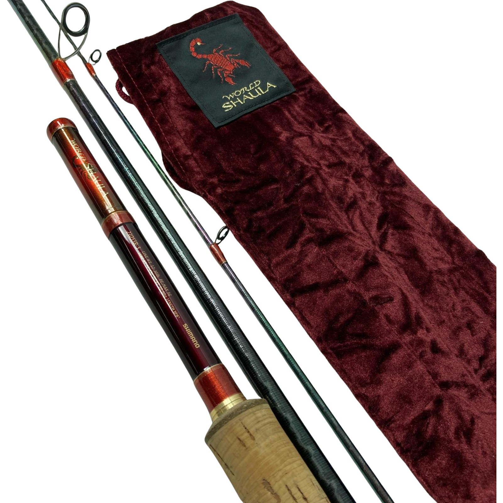 【中古】SHIMANO シマノ 二階建てバス極点 ワールドシャウラ 21053R-3 (赤いこと手合い) 34324 竿袋付き添い人 B価値づける