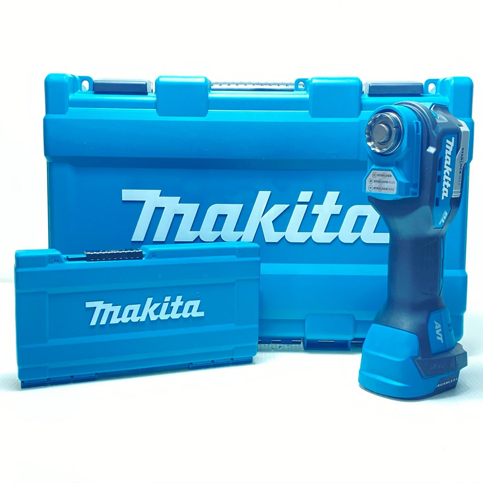 【中古】MAKITA マキタ マルチ手道具 未当て嵌める品(S) 申し受ける器・申し受ける池1個・入れもの付 コードレス式 65298Y TM52DRG 青み S序列付ける