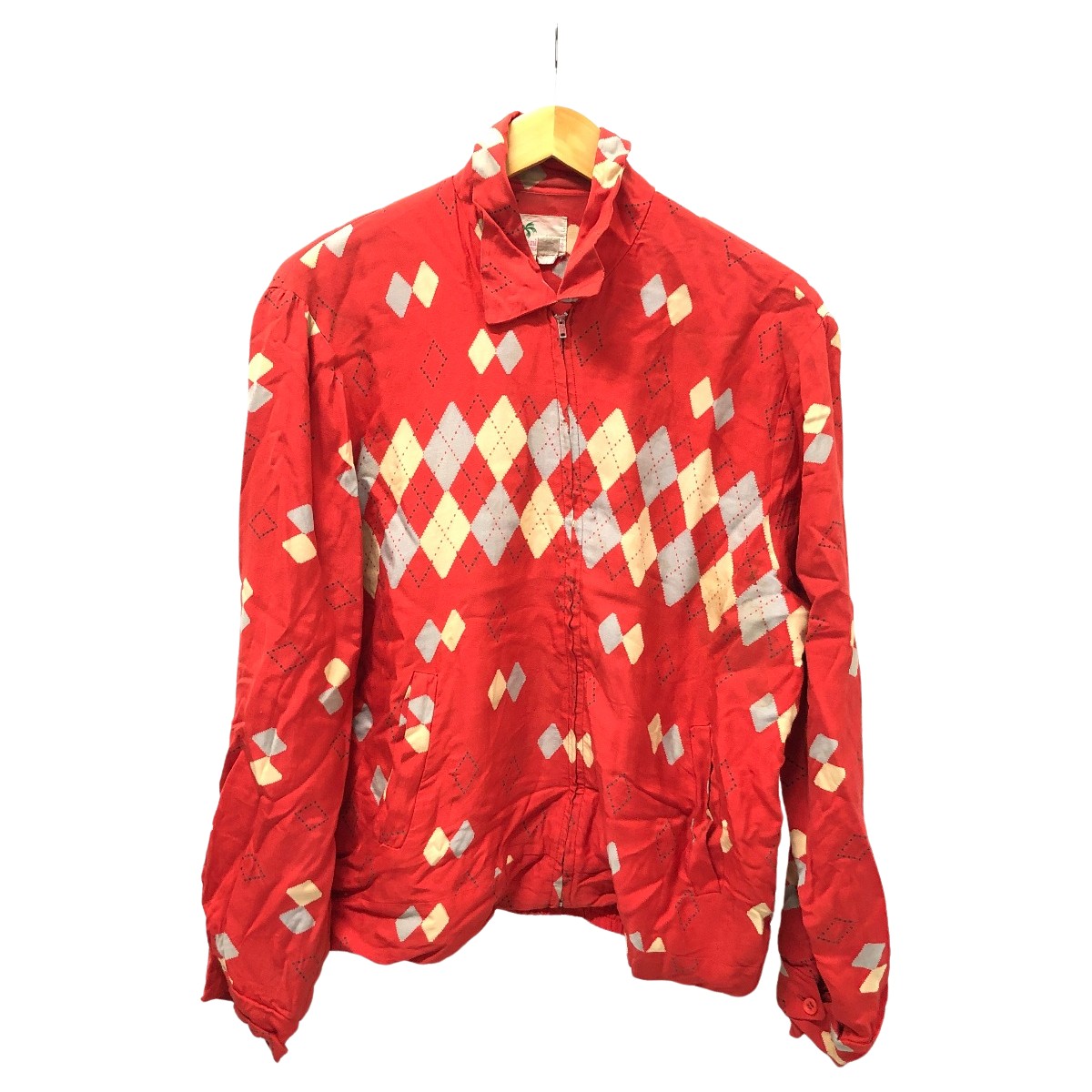 【中古】80~90s Reminiscence 上衣 ギャバンレーヨンジャケット SIZE L 古着 赤いこと C位置づける