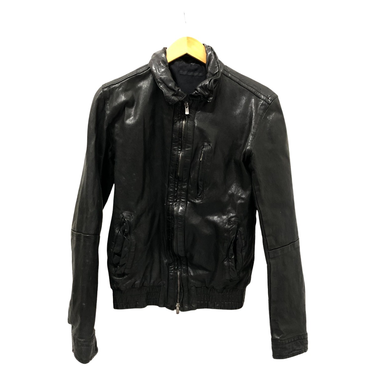 【中古】LUVA TRAM 上衣 なめし革上衣 SIZE M 羊革 WHN200 黒いこと C序列付ける