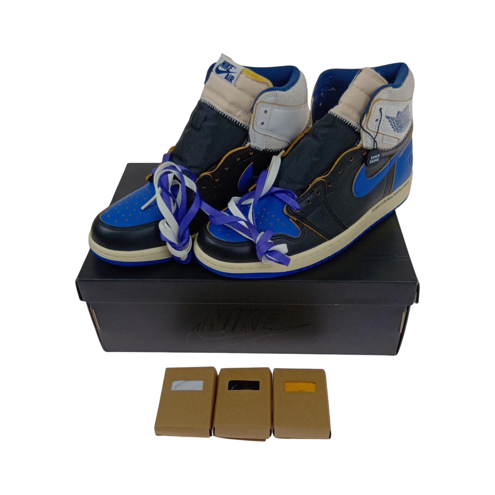 【中古】NIKE ナイキ スニーカー　フラグメント &times; ユニオン ジョーダン 1 ハイ OG スポーツロイヤル IO7847-001 ブルー Aランク｜リサイクルビッグバン店