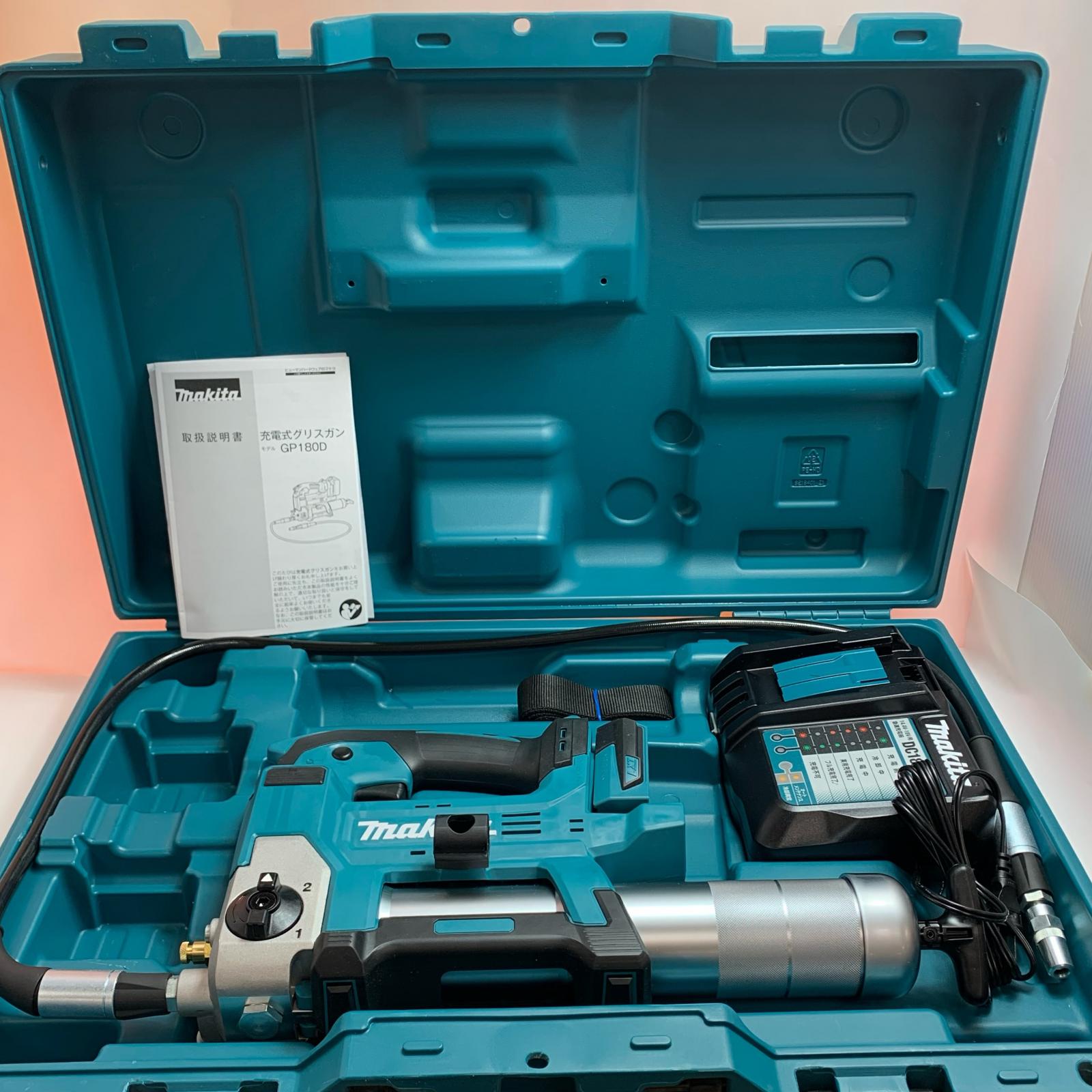 【中古】MAKITA マキタ 潤滑油鵞鳥 申し受ける器付 コードレス式 18v GP180DRG 青碧 A序列付ける