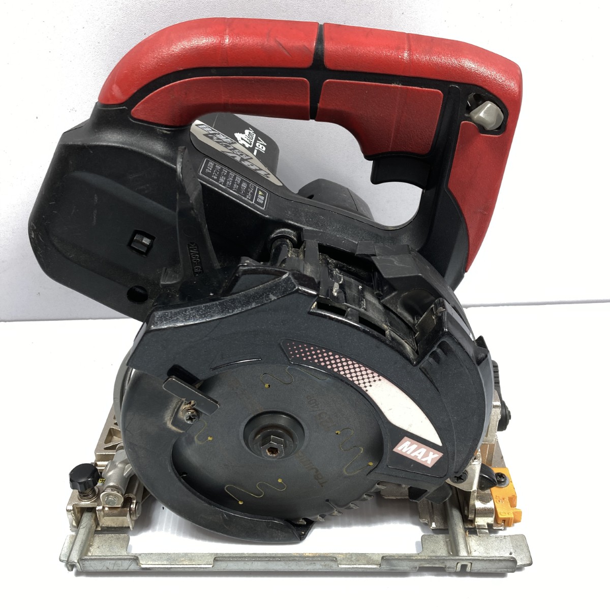 【中古】MAX マックス 18V 防じん兼用コードレスマルノコ バッテリ1個属する PSE目じるしあり PJ-CS53CDP 赤いこと C序列付ける