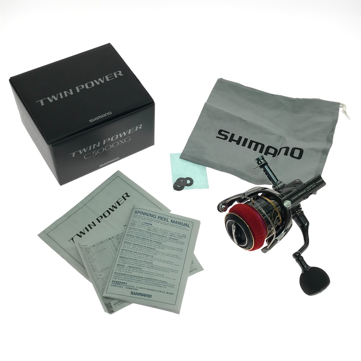【中古】SHIMANO シマノ 20ツイン力強さ C5000XG 箱付 御釣り備品 木管 スピニングリール 04148 C価値づける