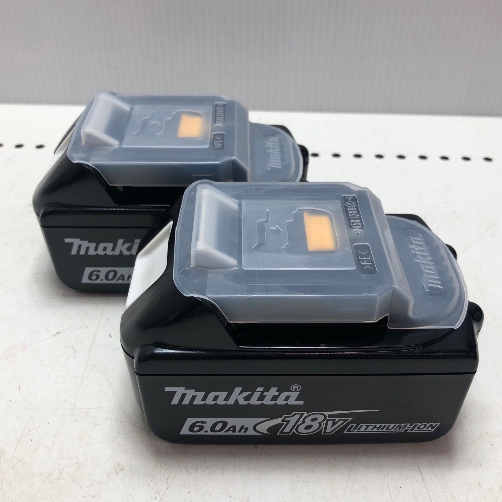 【中古】MAKITA マキタ 蓄電池18v 6.0Ah 2個仕掛ける BL1860B 黒いこと S序列付ける