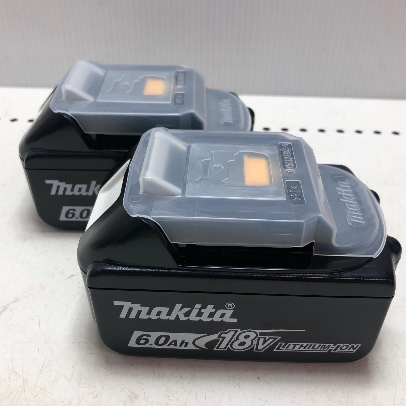 【中古】MAKITA マキタ 蓄電池18v 6.0Ah 2個仕掛ける BL1860B 黒いこと S序列付ける