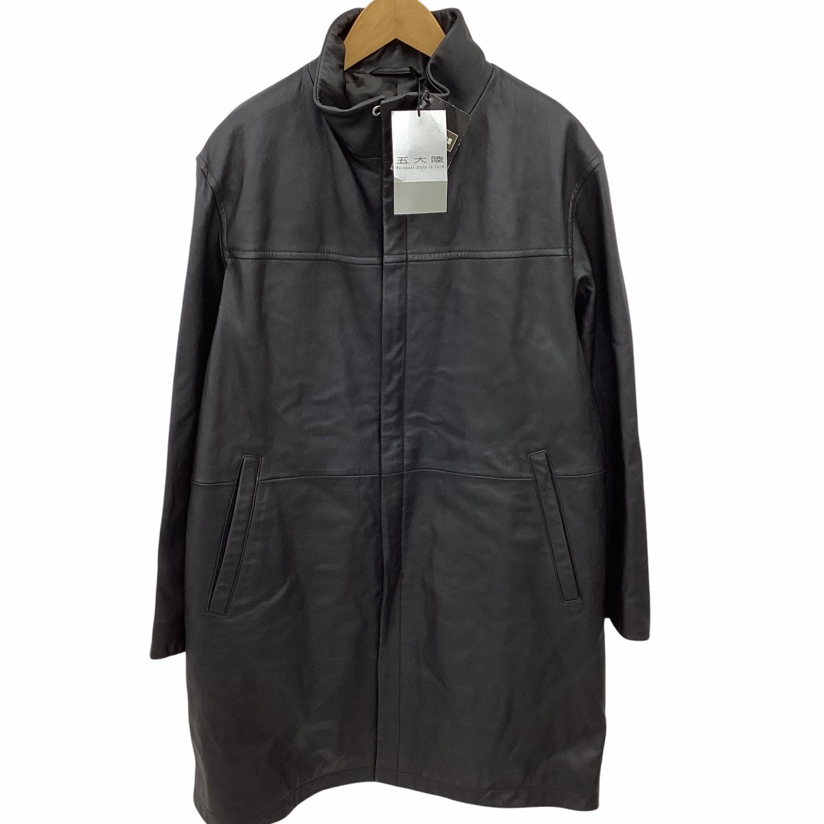 【中古】gotairiku 五大陸 未当てはめる 下げ札付き添い人 なめし革上衣 SIZE 4 黒いこと A位置づける