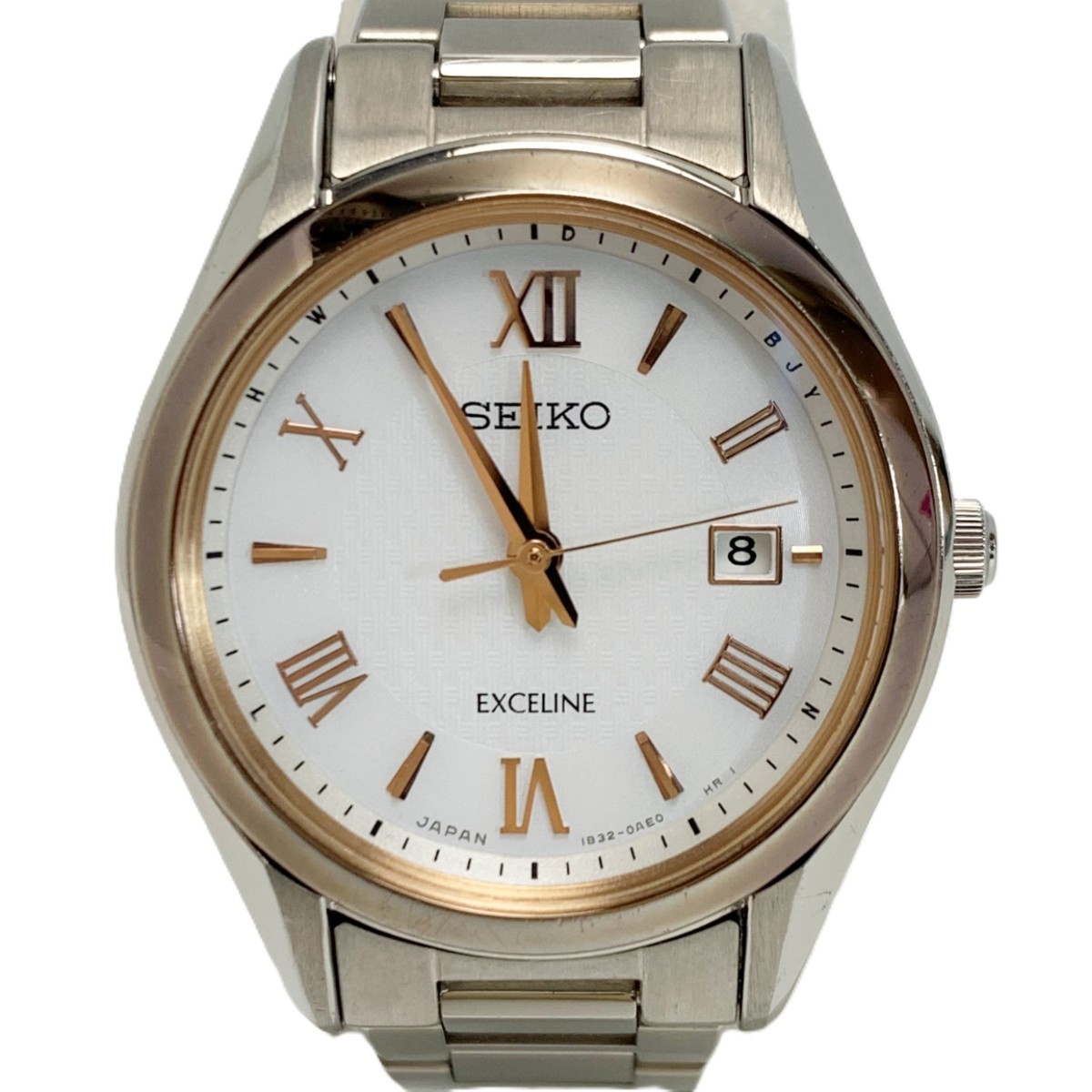 【中古】SEIKO セイコー EXCELINE エクセリーヌ 1B32-0AC0 腕時計 電波ソーラー レディース Bランク|リサイクルビッグバン店