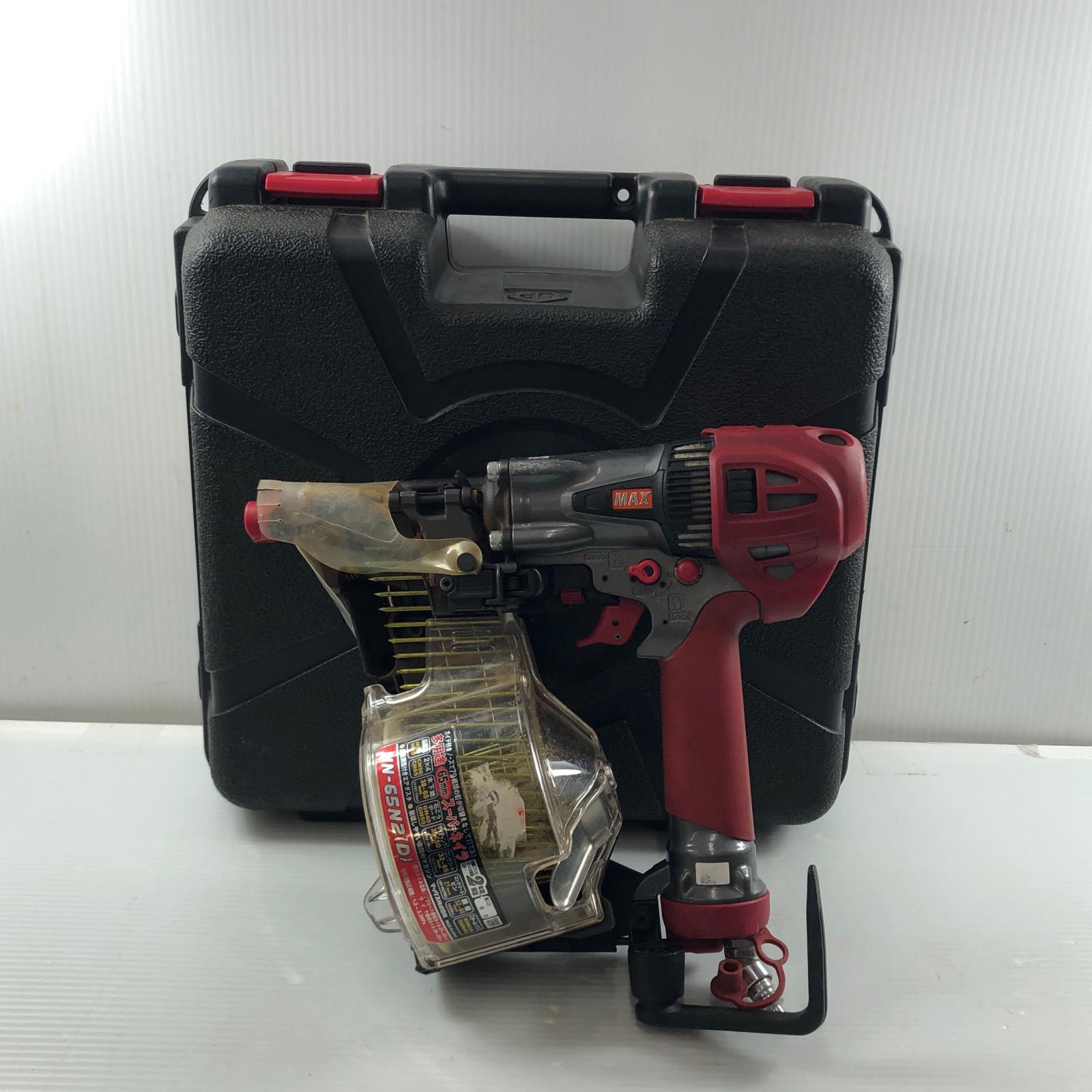 【中古】MAX マックス 大気圏釘打ち 高圧 65粍 HN-65N2 赤いこと B序列付ける