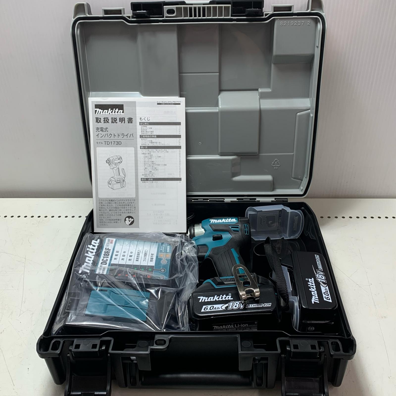 【エントリーポイント10倍|7/19 20:00-7/26 1:59】【送料無料】【中古】MAKITA マキタ 充電式インパクトドライバ TD173DRGX ブルー Sランク|リサイクルビッグバン店