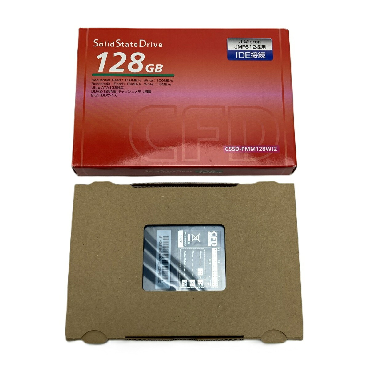 【中古】CFD売りわたす SSD ATA 2.5in 128GB CSSD-PMM128WJ2 パソコン部分品 内蔵SSD 箱付き添い人 未当て嵌める S位置づける