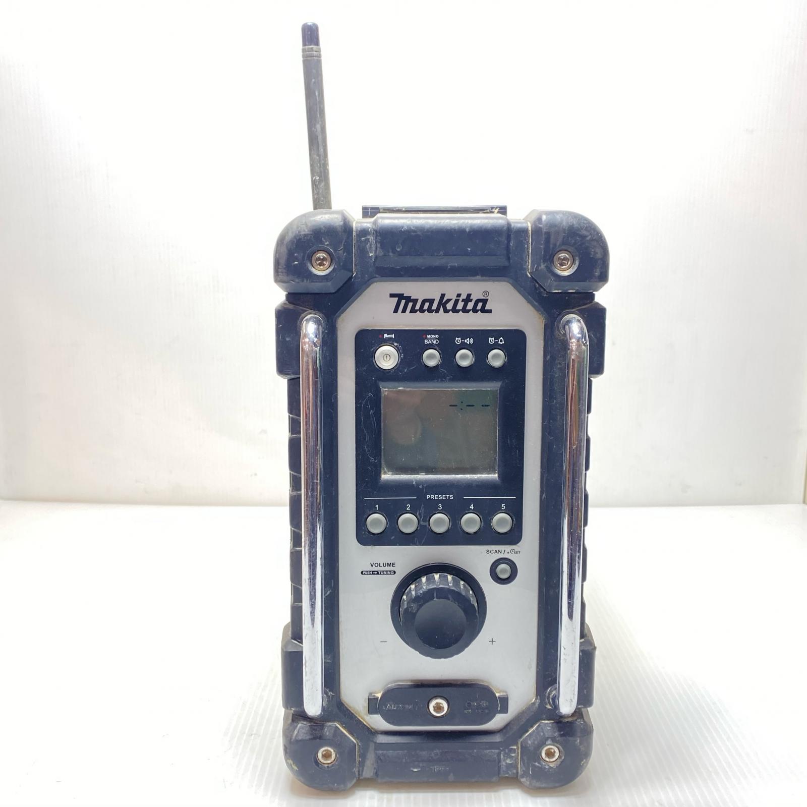 【中古】MAKITA マキタ 乾電池式ラジオ受信機 7.2-18v 00005043 当て嵌める感有 MR107 白いこと C位置づける