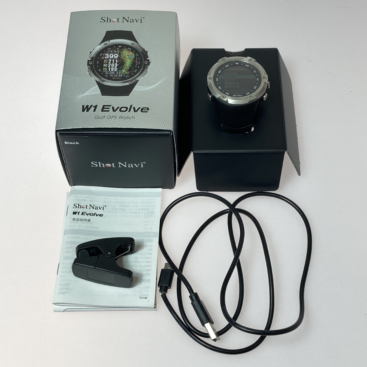 【中古】 Shot Navi ショットナビ W1 Evolve GPSナビ ゴルフ用 通電のみ突き止める済 C序列付ける