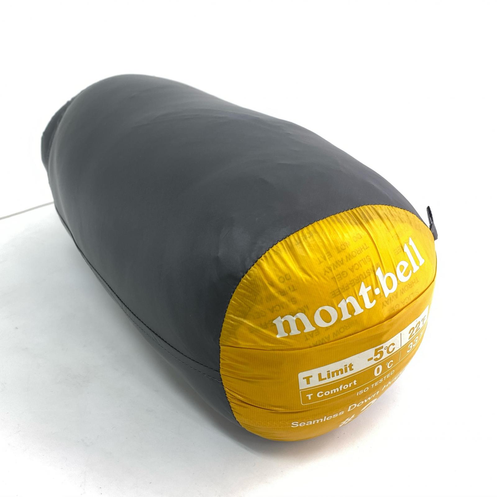 【中古】mont･bell モン呼びりん シュラフ シームレスダウンハガー800 #2 R/ZIP 黄色 1121400 B価値づける