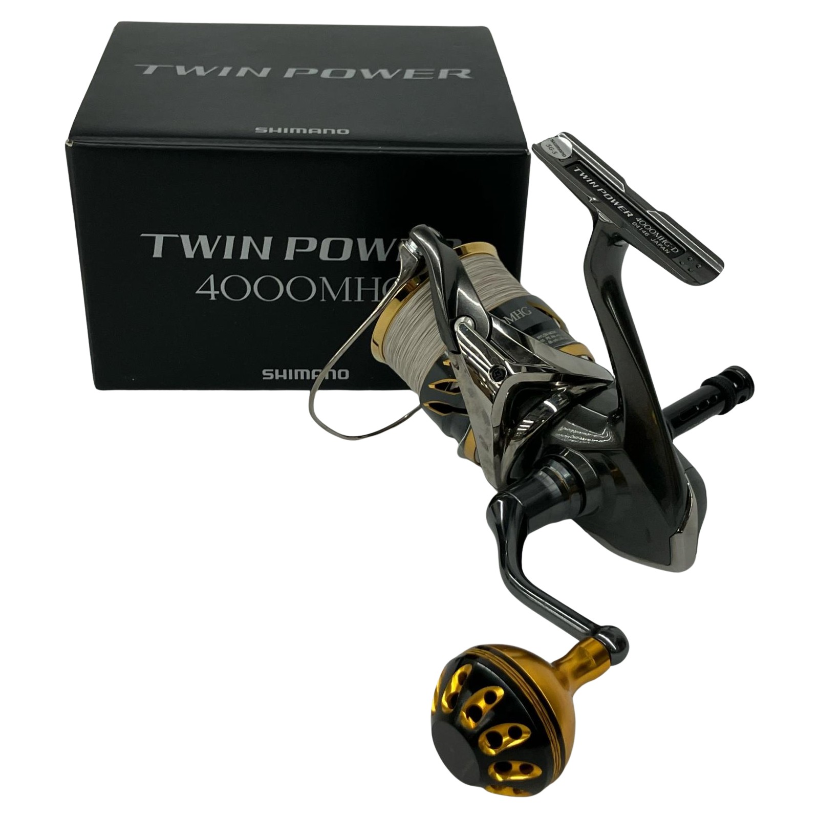 【中古】SHIMANO シマノ スピニングリール  20ツイン力強さ 4000MHG ノッブ 照明ランプ GOMEXUS カスタム済 04146 B位置づける