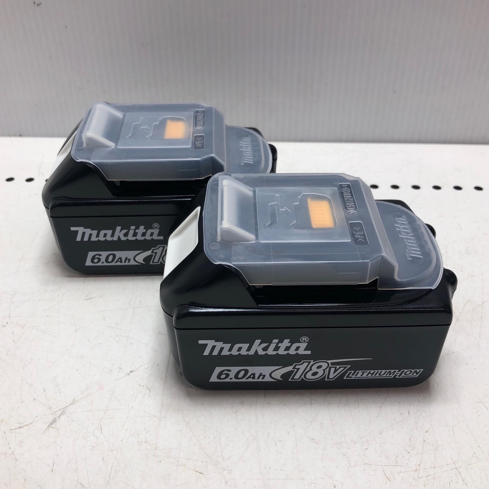 【中古】MAKITA マキタ 蓄電池 18v 6.0Ah 2個仕掛ける BL1860B 黒いこと S序列付ける