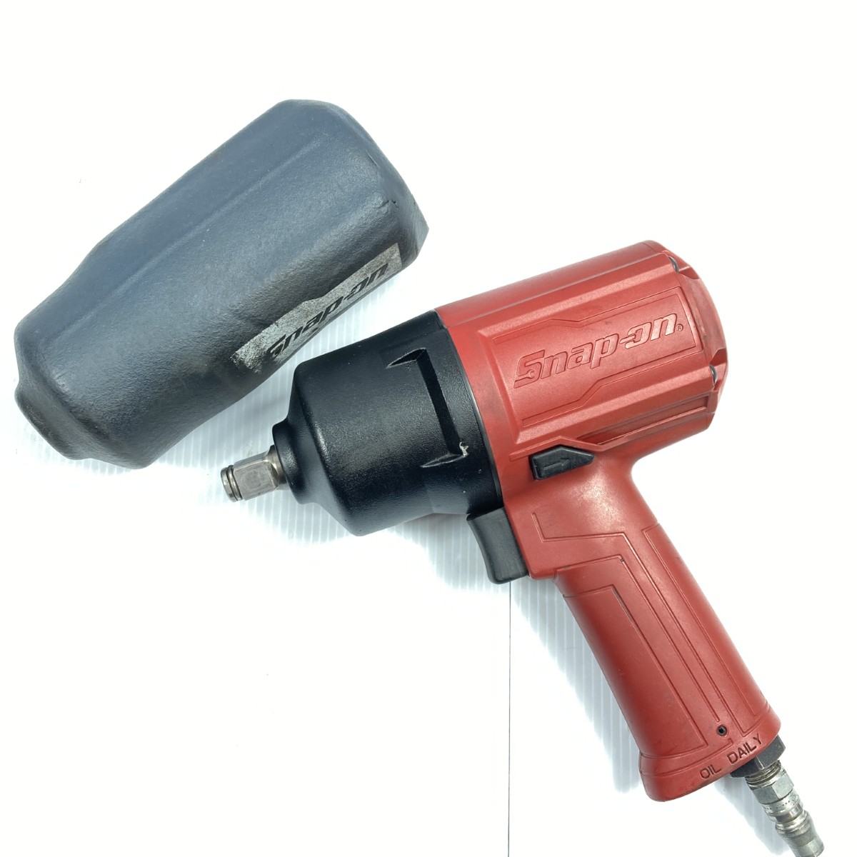 【中古】Snap-on スナップオン エアインパクトレンチ 差込角12.7粍 押しかぶせる付 PT650J 赤いこと B価値づける