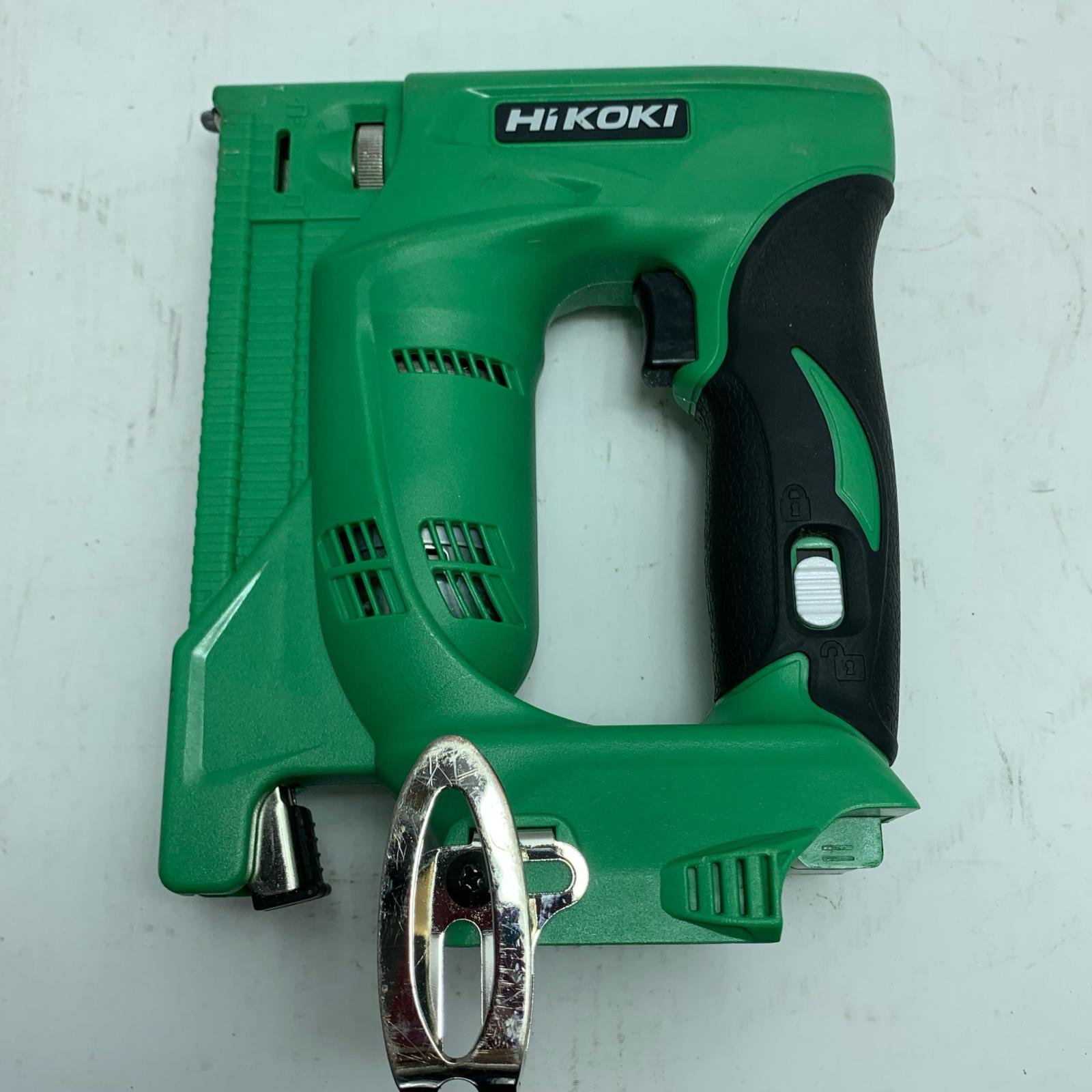 【中古】HiKOKI ハイコーキ 電動タッカ N18DSL 緑であること C価値づける