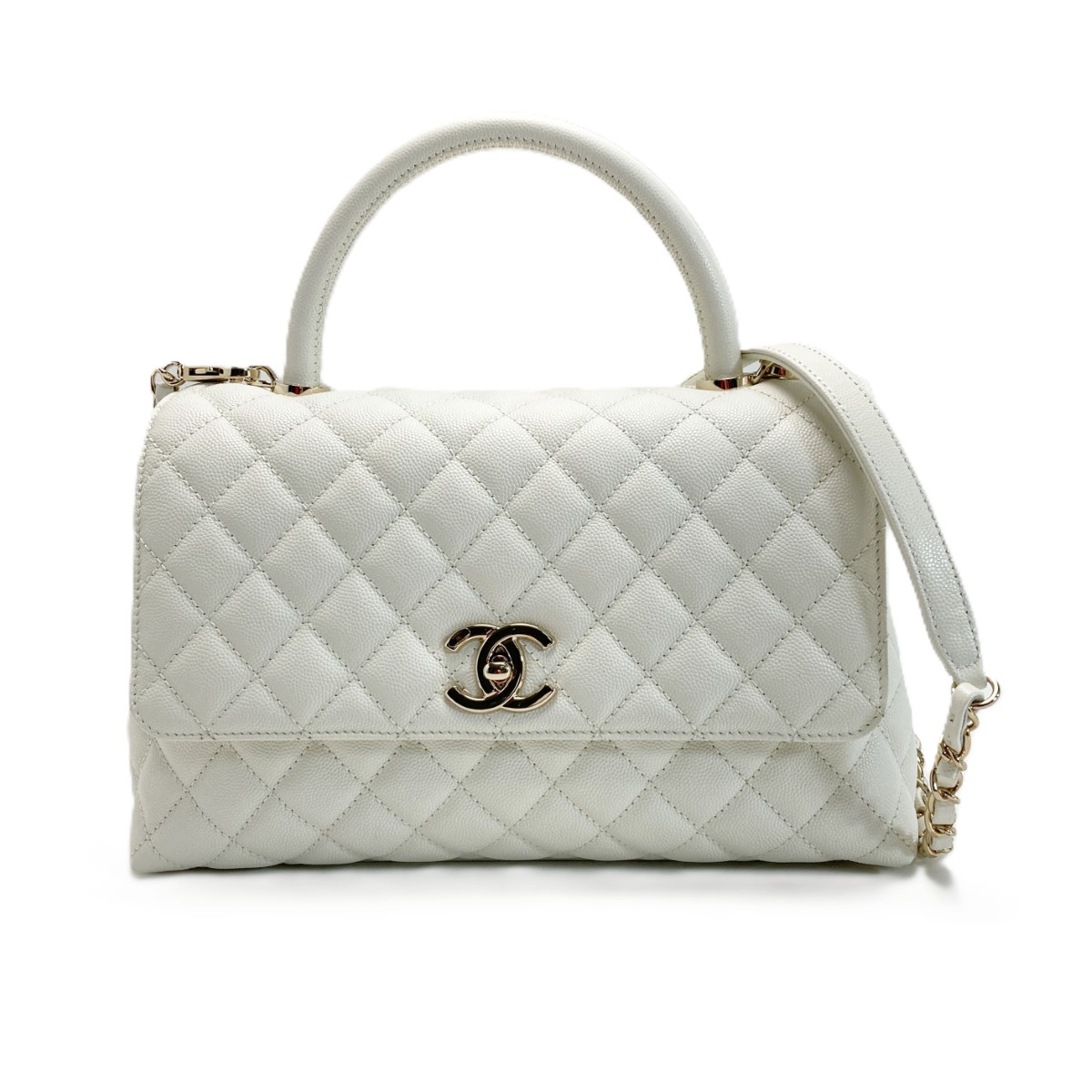 【中古】CHANEL シャネル ココハンドル29 マトラッセ A92991 白いこと 2WAY御徒面子 キャビア人はだ ココマーク B序列付ける