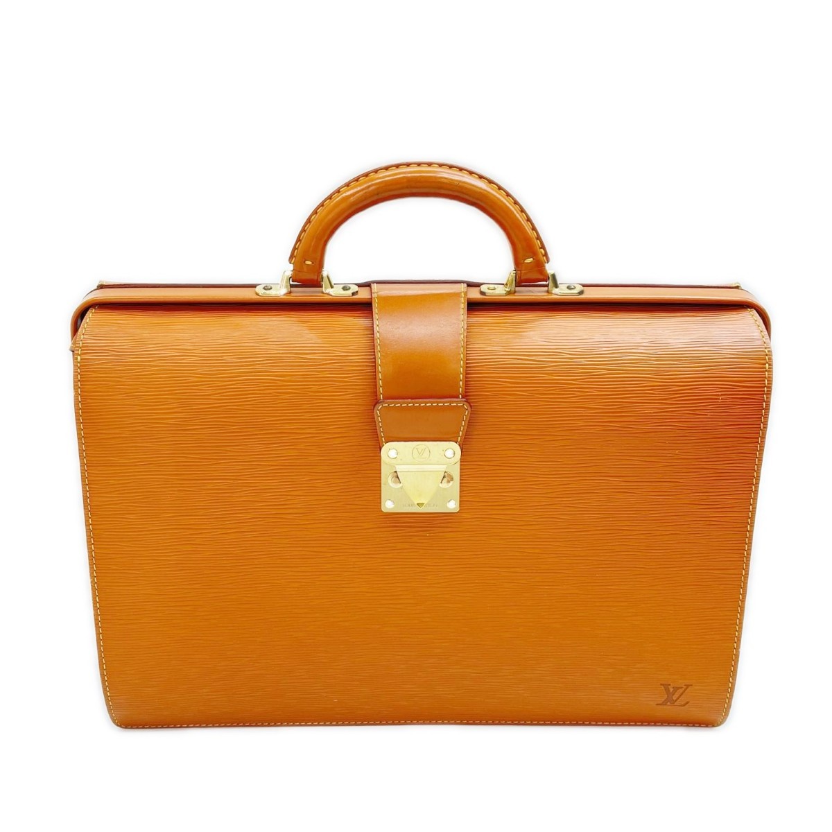 【エントリーポイント10倍｜7/19 20:00-7/26 1:59】【送料無料】【中古】LOUIS VUITTON ルイヴィトン ビジネスバッグ エピ セルヴィエット フェルモワール キー付 ベタ有 M54358 ブラウン Cランク｜リサイクルビッグバン店