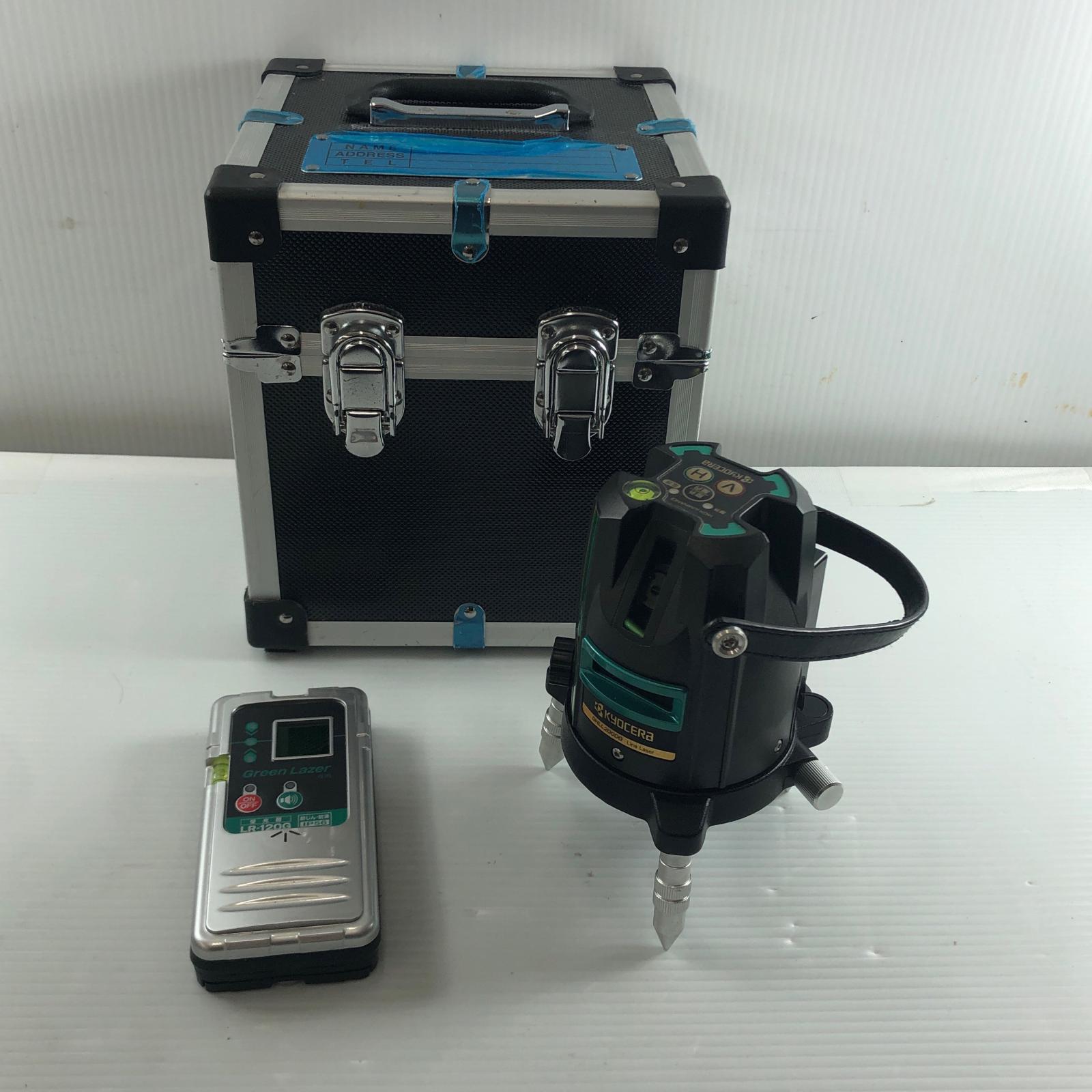 【中古】KYOCERA キョウセラ レーザ墨出し器 緑であることレーザ 受光器 DHLL200DG 黒いこと B序列付ける