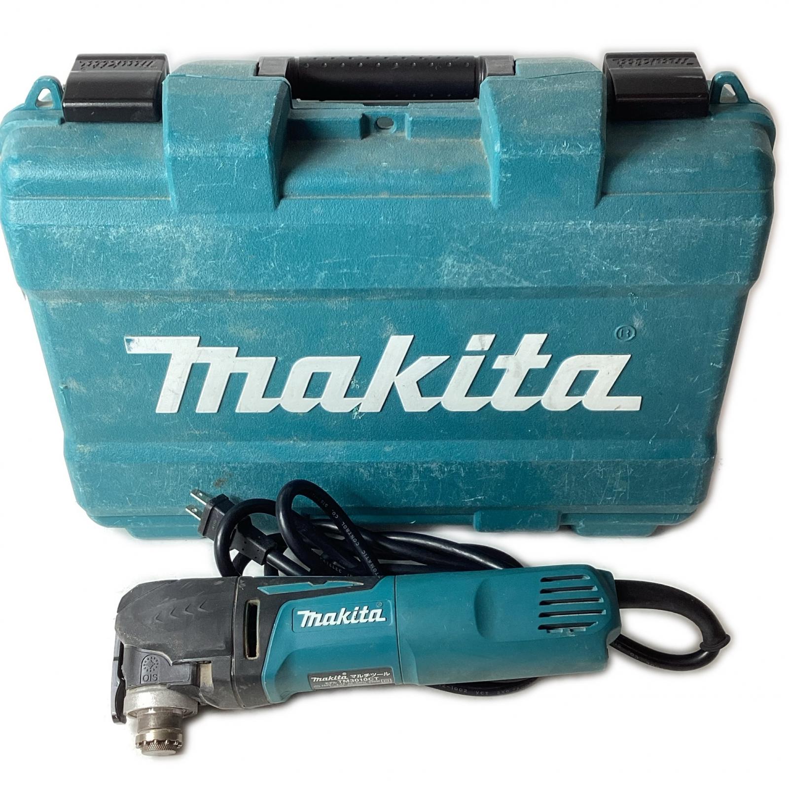【中古】MAKITA マキタ マルチ手道具 吊りひも式 100v  TM3010CT 青み 入れもの付 B序列付ける