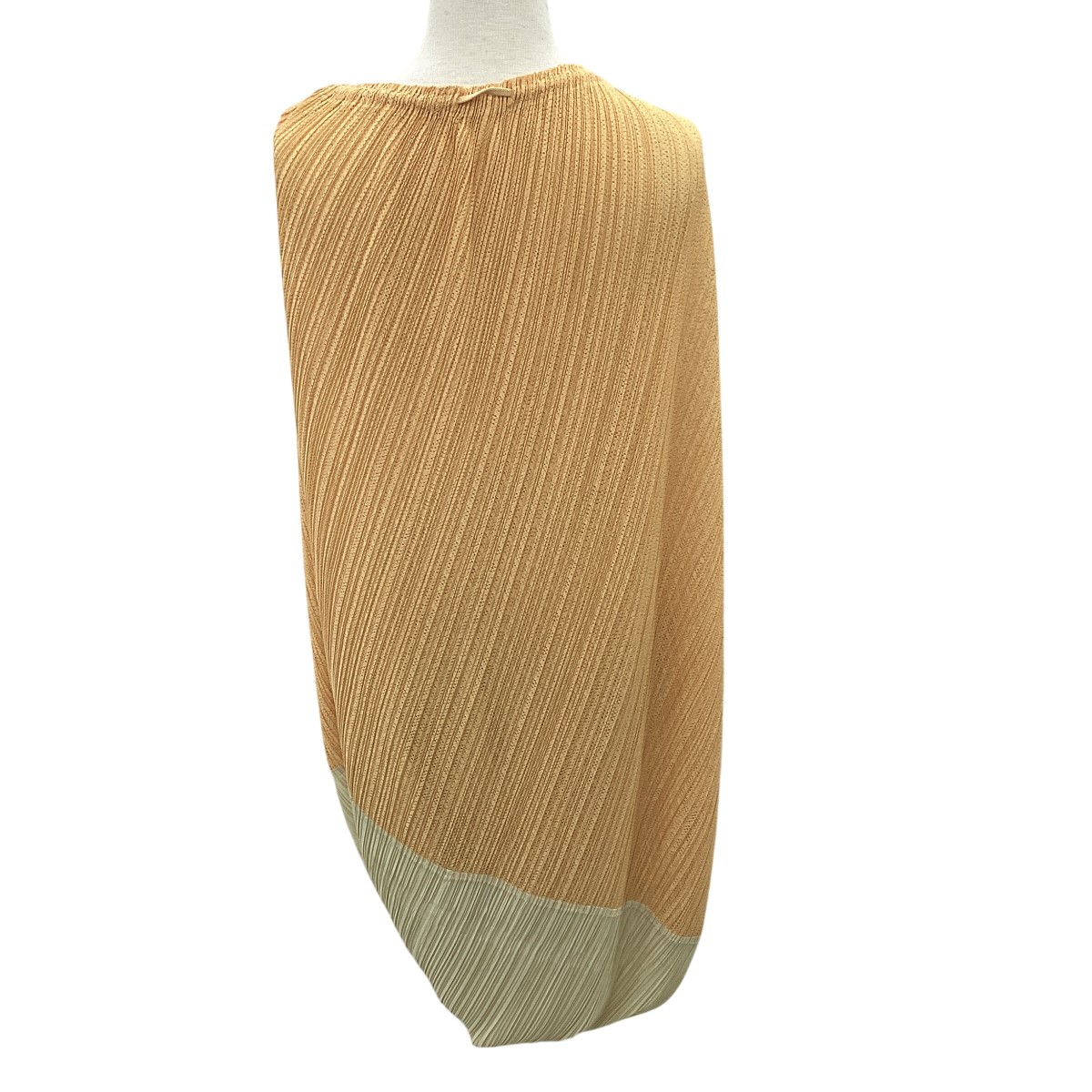 【中古】ISSEY MIYAKE イッセイミヤケ PLEATS PLEASE うつり変わり ２WAY 衣装 スコート SIZE 2 PP51-JG525 オレンジ色×黄色 B序列付ける