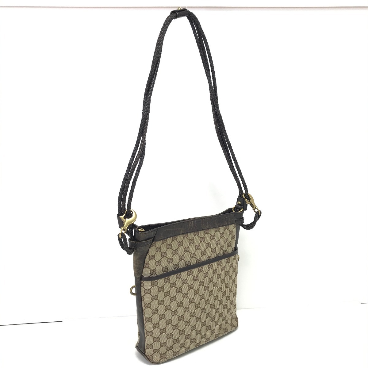 【中古】GUCCI グッチ ショルダーバッグ 109097 赤銅色 C位置づける