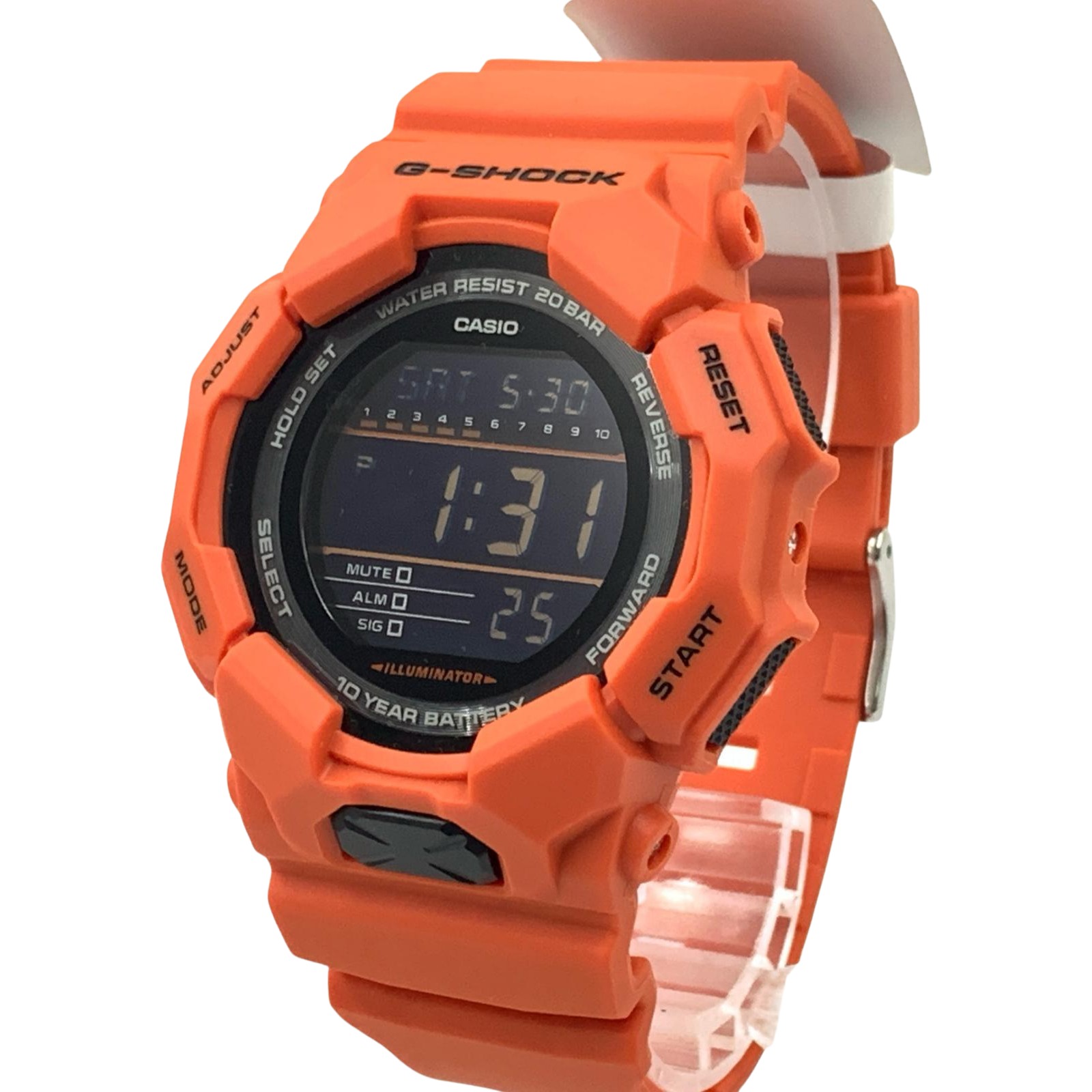 【中古】CASIO カシオ G-shock ジーショック 時辰儀  GD-010-4JF オレンジ色 A序列付ける