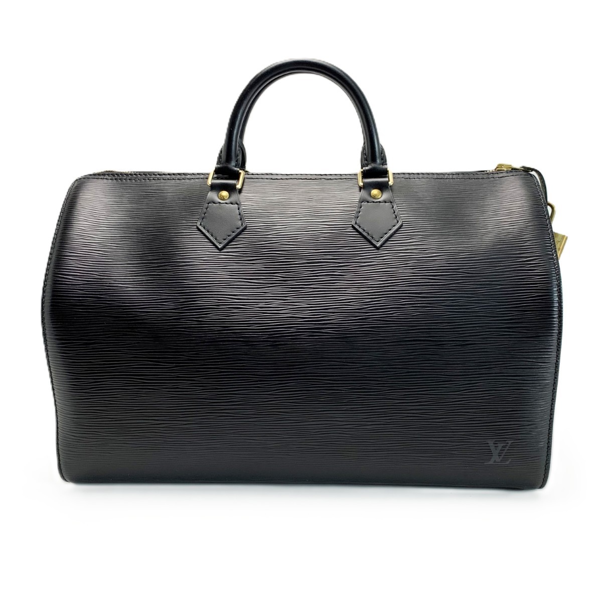 【中古】LOUIS VUITTON ルイヴィトン エピ スピーディ35 ボストンバッグ M42992 ノワール パドロック&キーx2 袋付 Bランク｜リサイクルビッグバン店